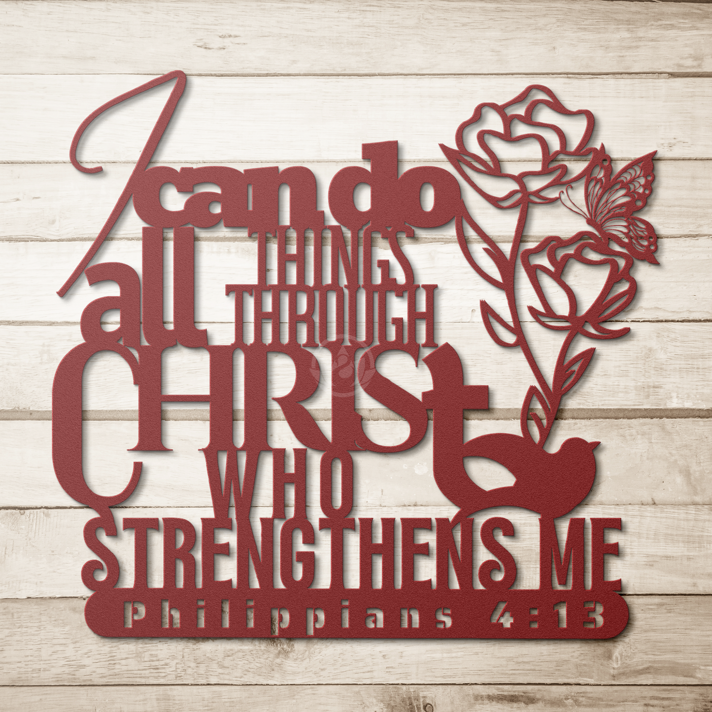 I Can Do All Things - Philippians 4:13 Christian Metal Wall Art