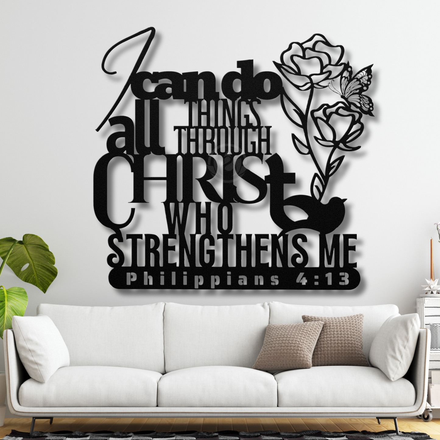I Can Do All Things - Philippians 4:13 Christian Metal Wall Art