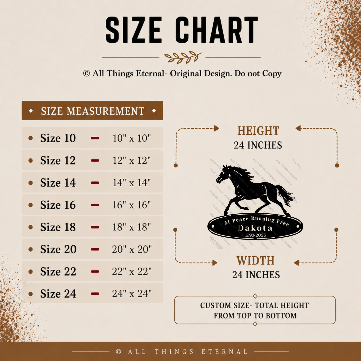 Custom Horse Memorial Metal Sign – Personalized Equine Tribute with Name & Dates