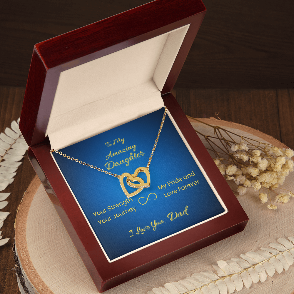 Father to Daughter Infinity Necklace Gift – Strength, Love & Pride
