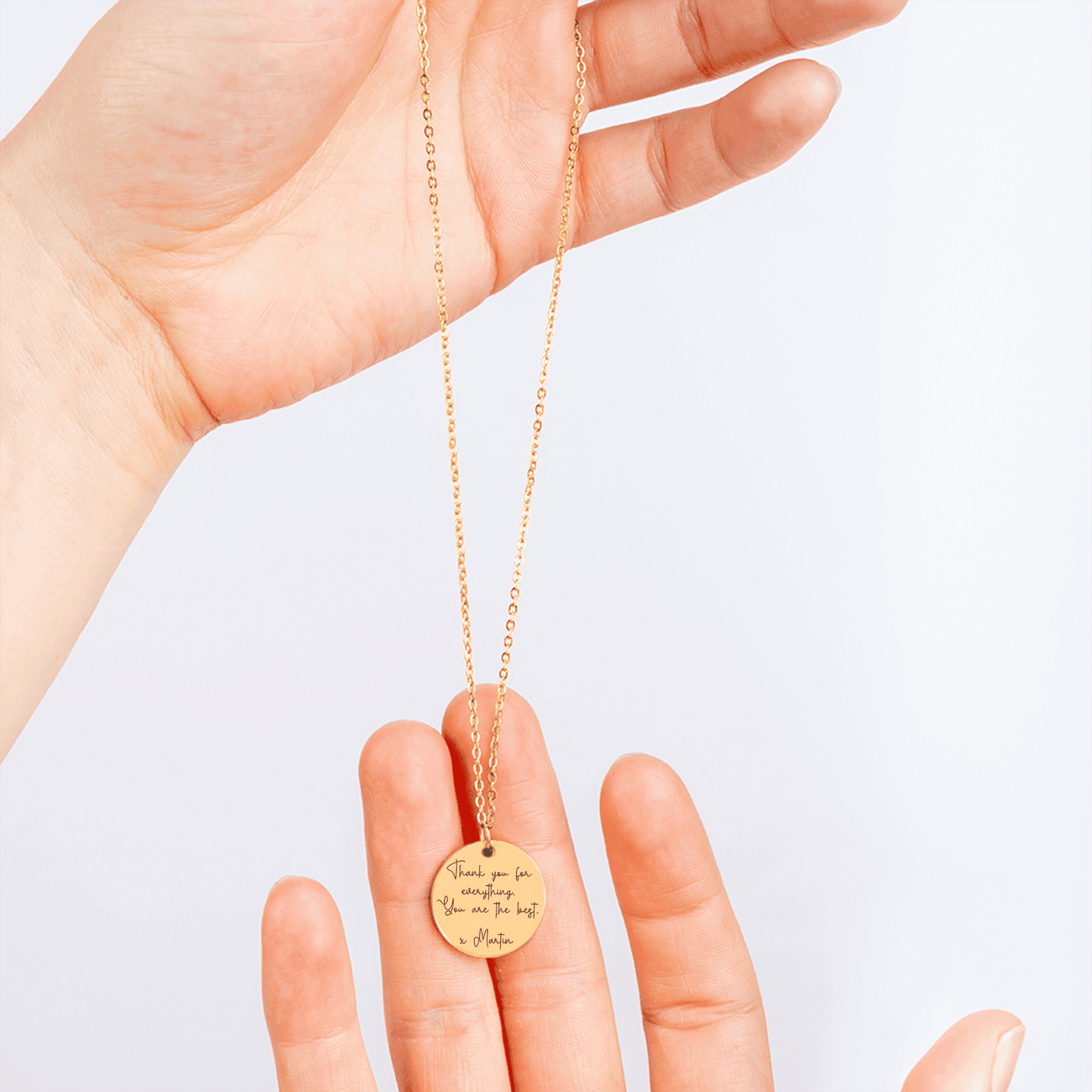 Custom Message & Name Necklace - Personalized Engraved Jewelry