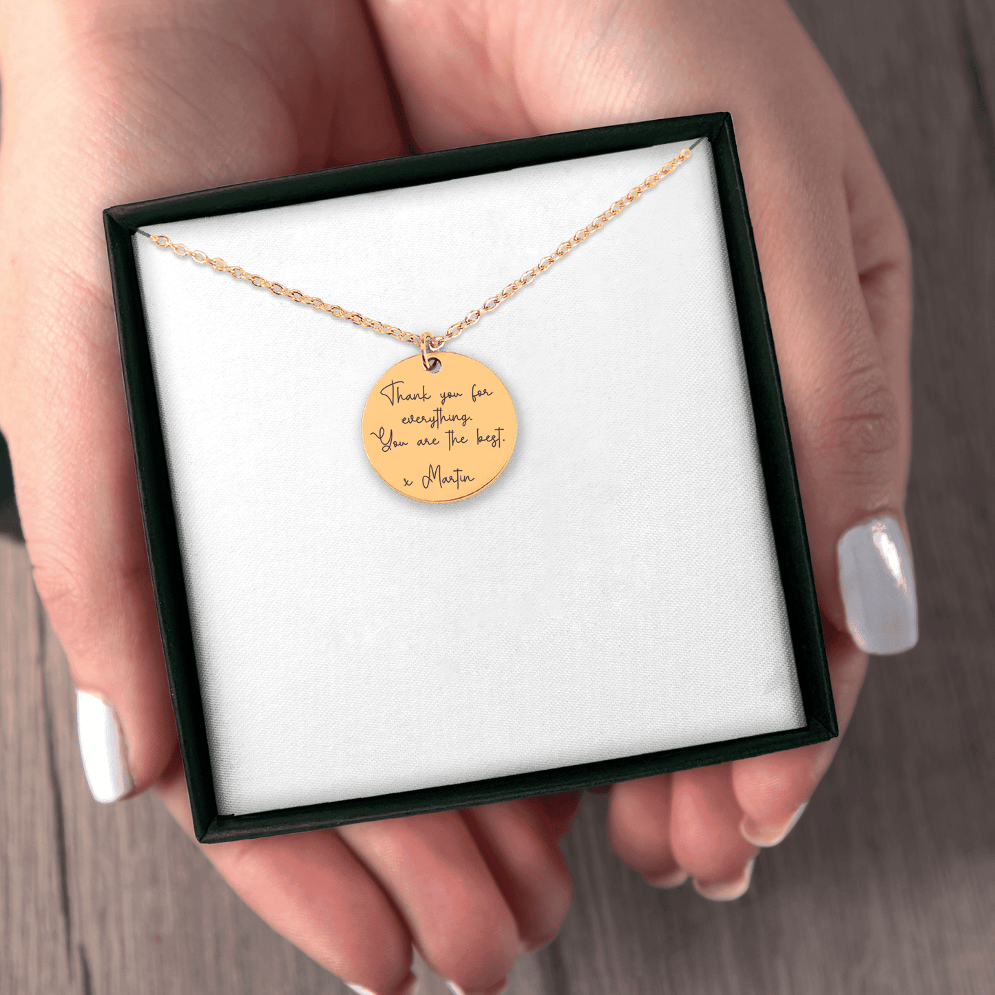 Custom Message & Name Necklace - Personalized Engraved Jewelry
