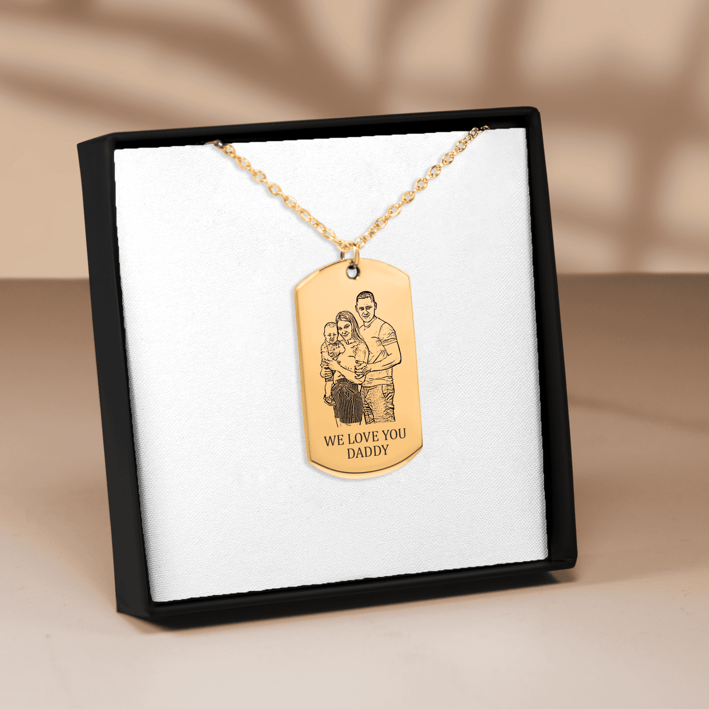 Customized Family Tag Portrait Necklace-The Perfect Father’s Day Gift