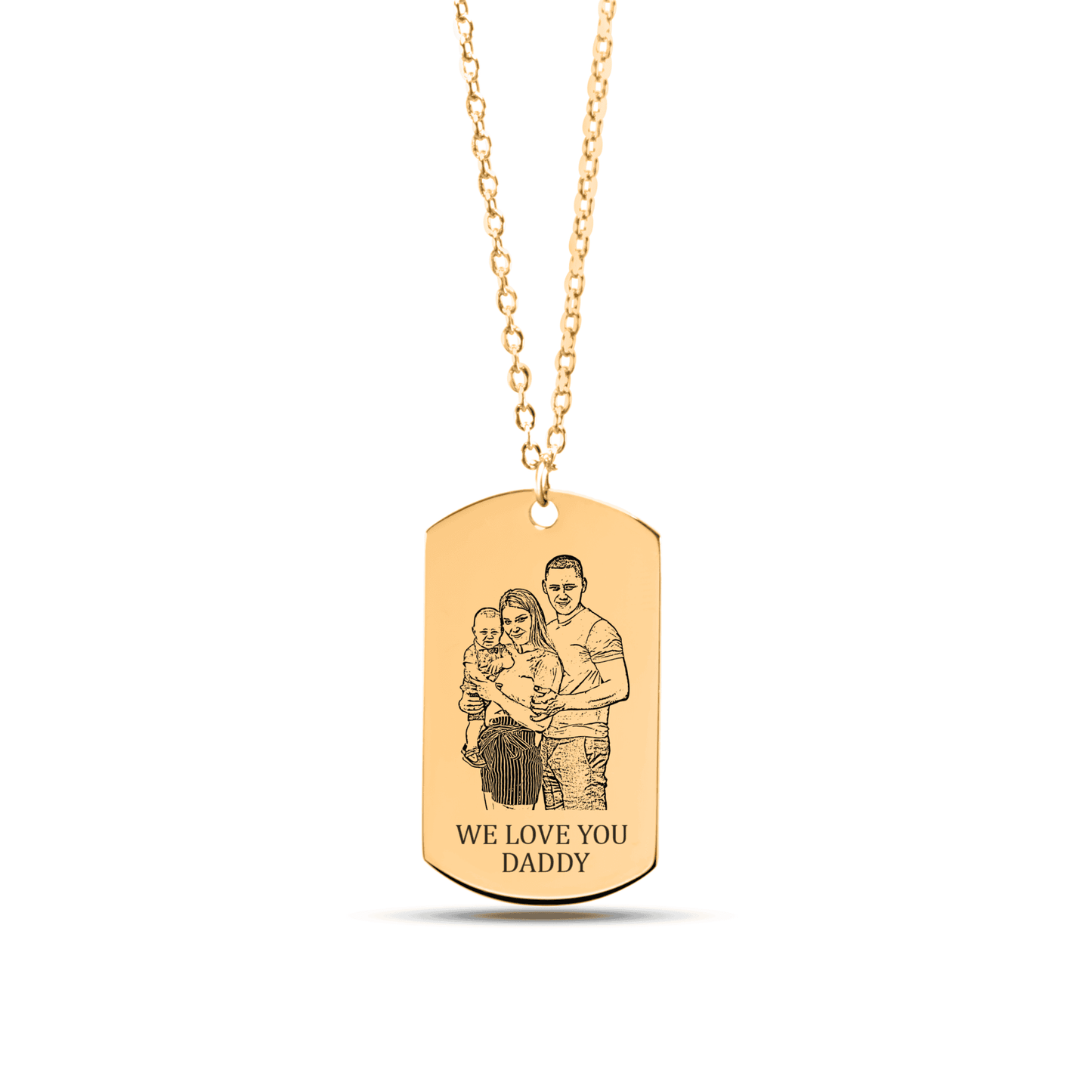 Customized Family Tag Portrait Necklace-The Perfect Father’s Day Gift