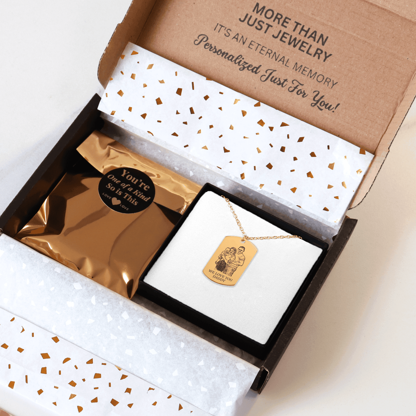 Customized Family Tag Portrait Necklace-The Perfect Father’s Day Gift