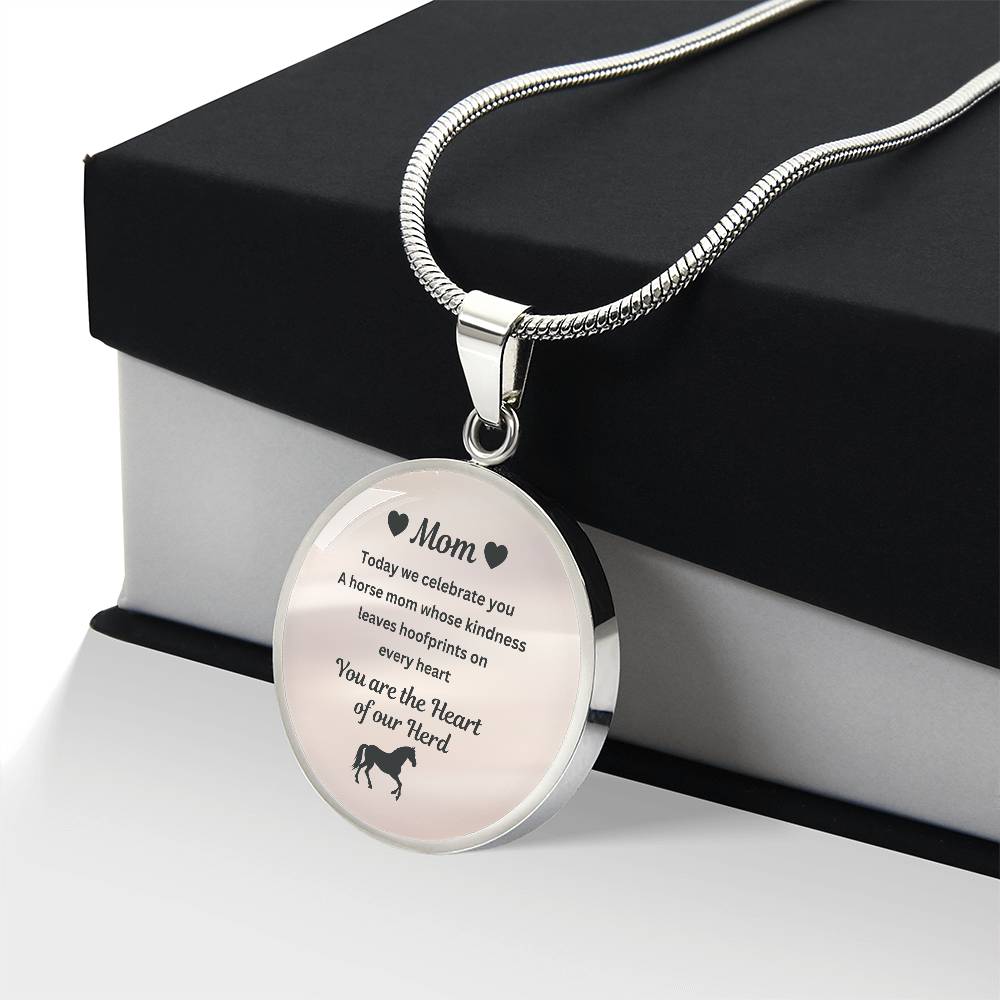 Horse Mom Necklace Gift – Heart Of Our Herd Jewelry for Mother’s Day