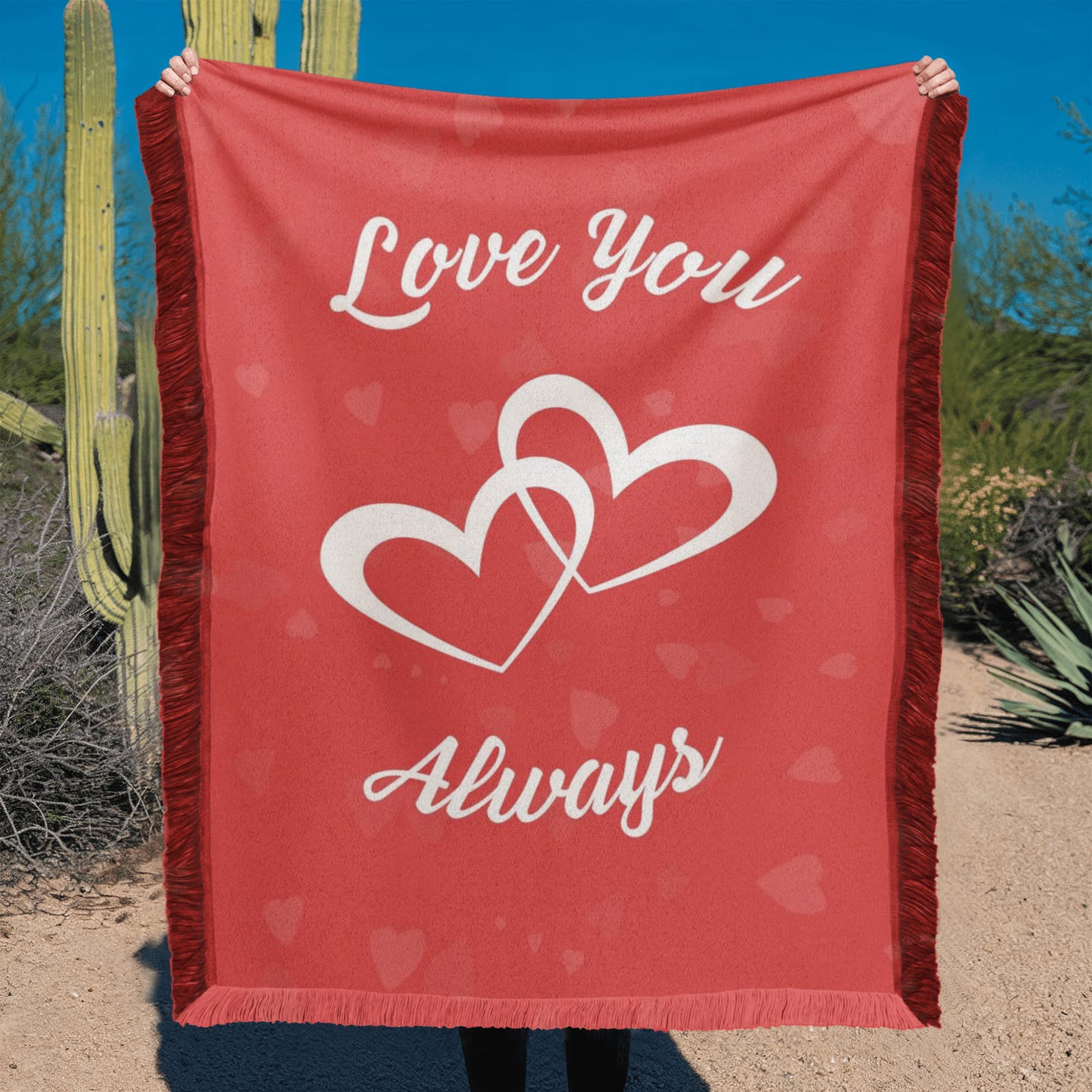 Love You Always Woven Blanket – Romantic Throw Gift for Couples