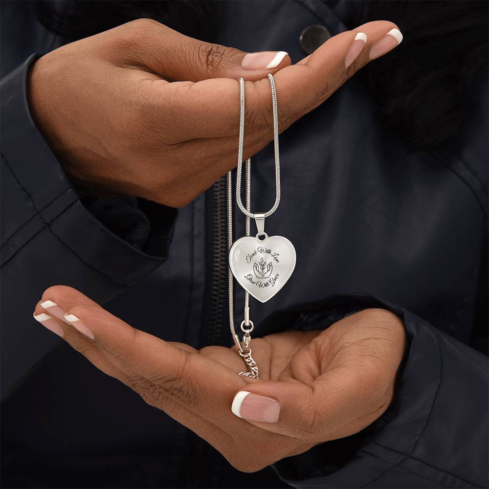 Teach With Love Heart Necklace – Father to Daughter Gift