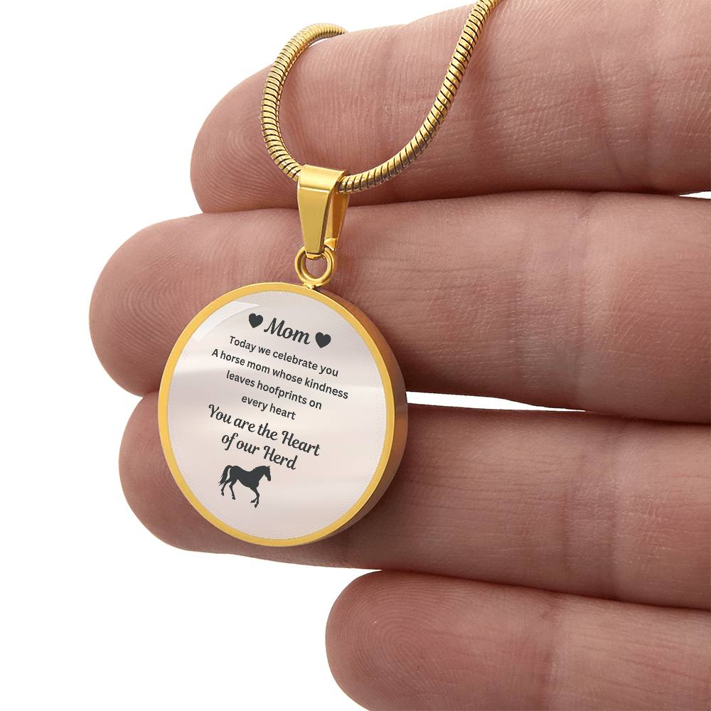 Horse Mom Necklace Gift – Heart Of Our Herd Jewelry for Mother’s Day