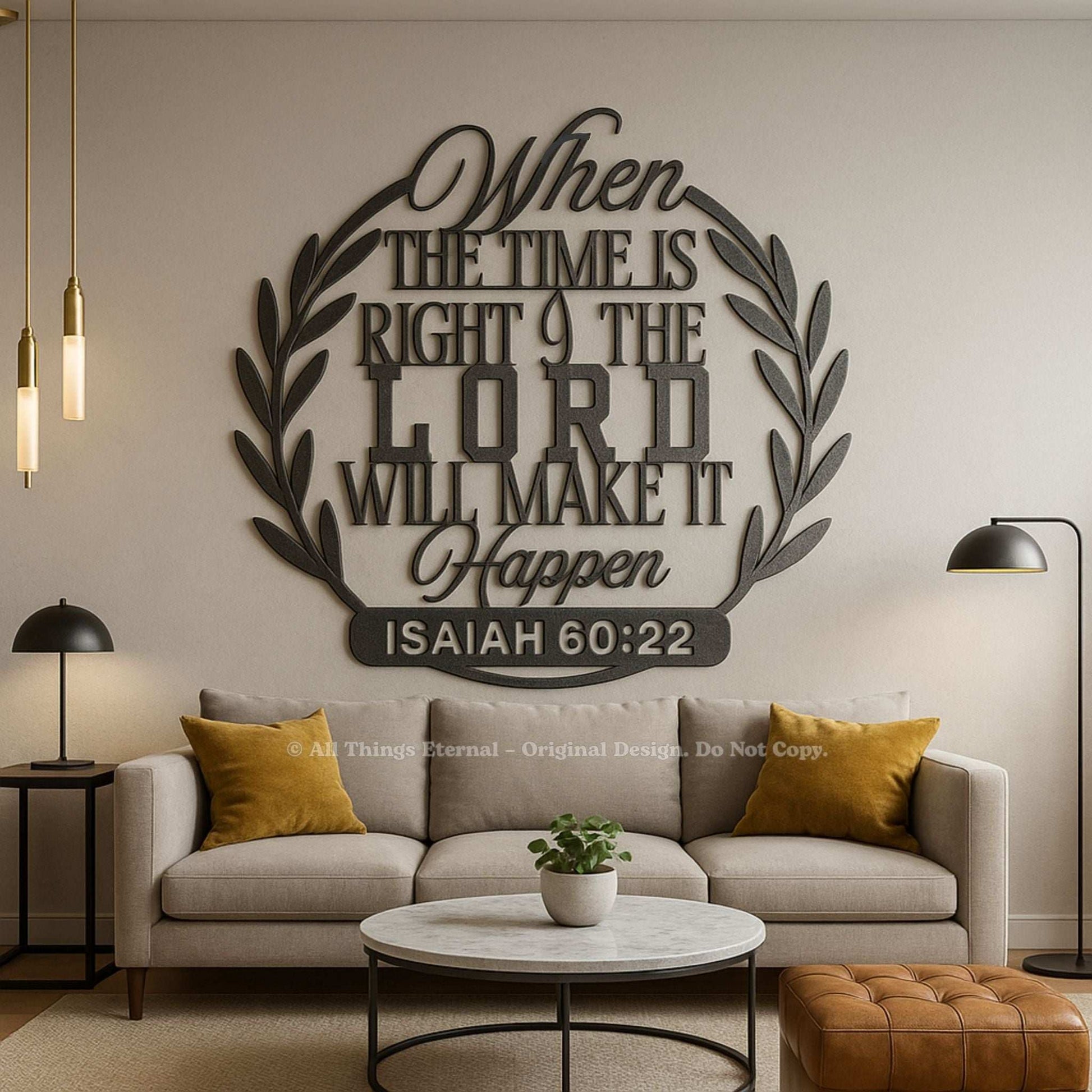 Isaiah 60:22 Christian Metal Sign – Inspirational Bible Verse Wall Art