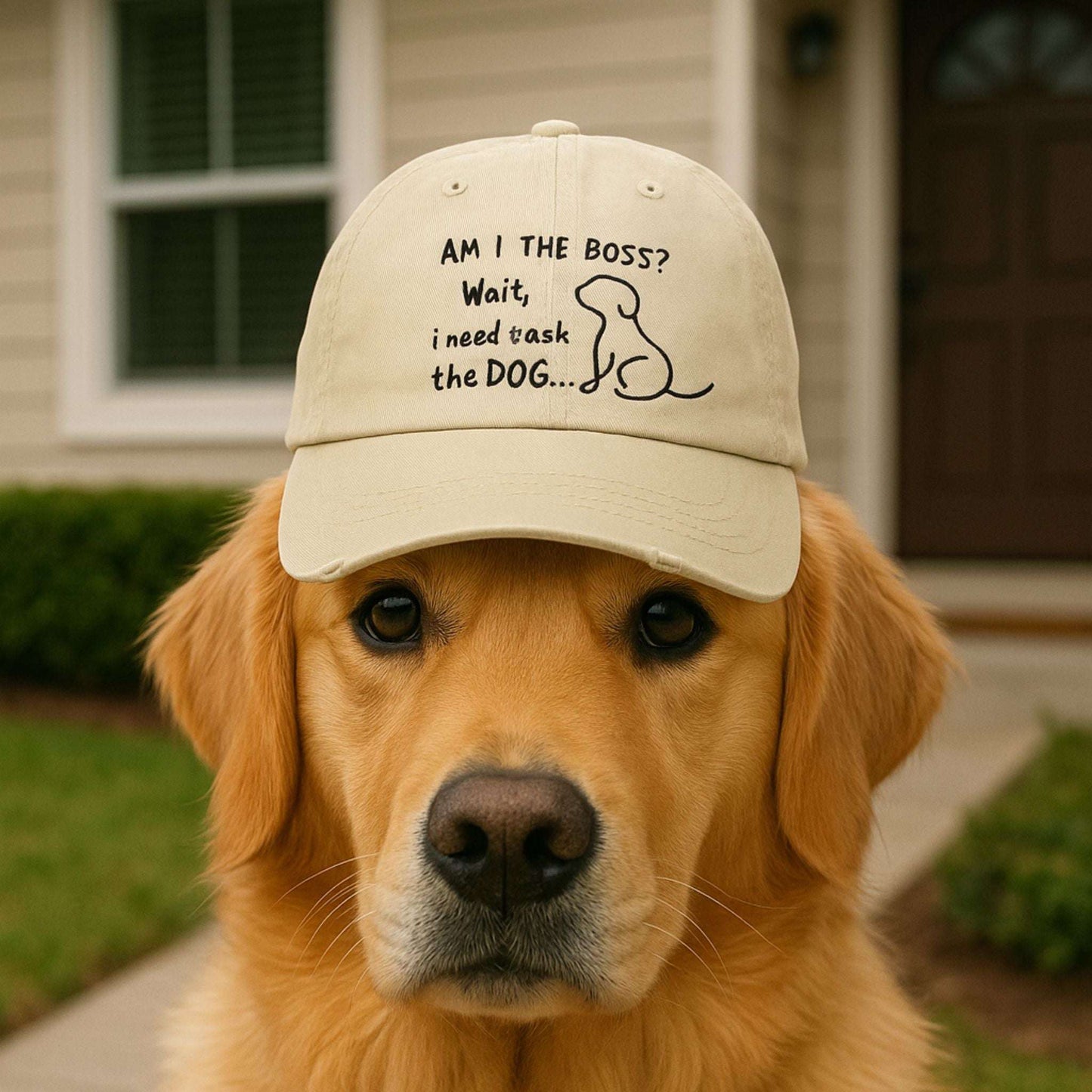 Funny Dog Owner Distressed Baseball Cap