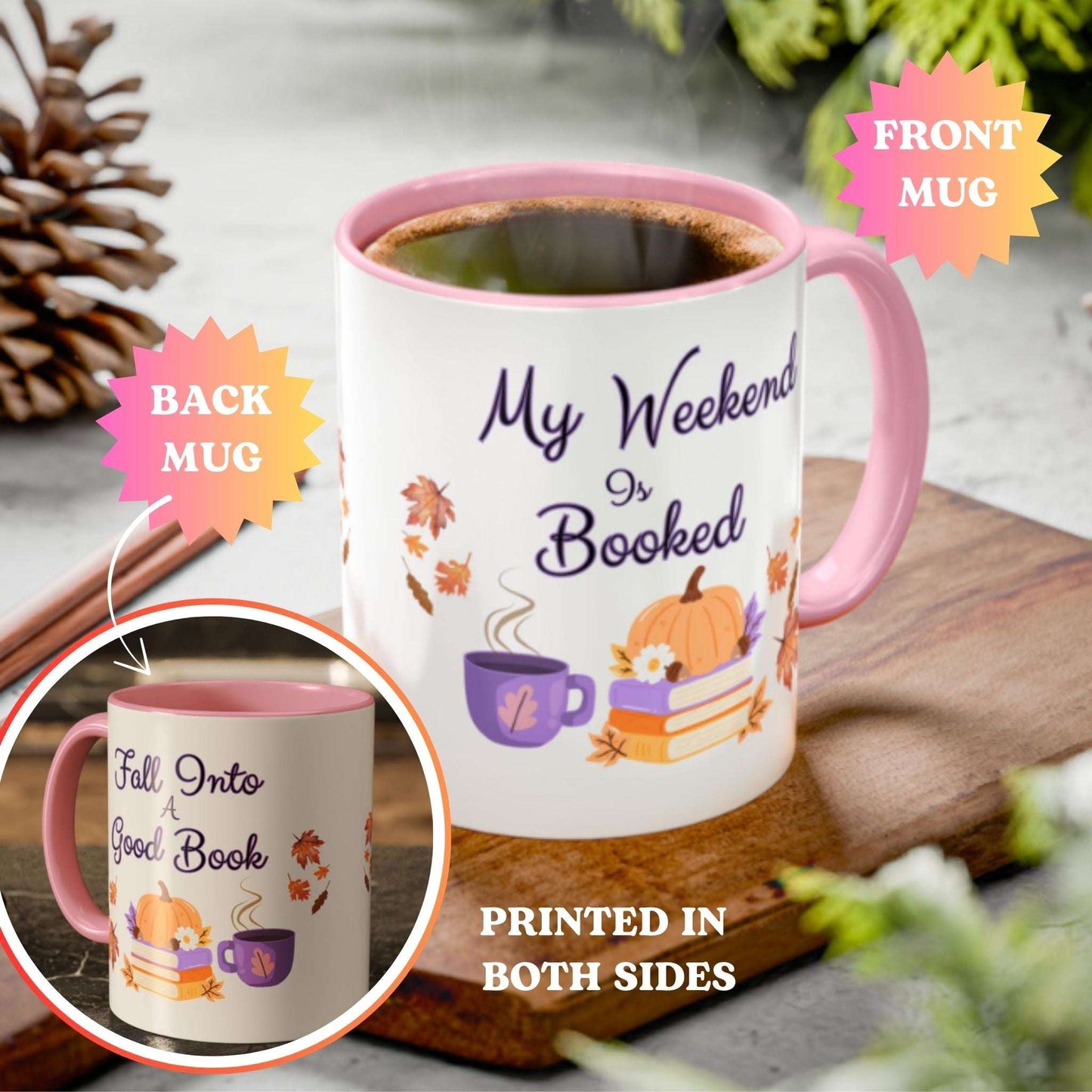 Cozy Fall Mug for Book Lovers – Autumn Reading Gift Coffee Tea Cup