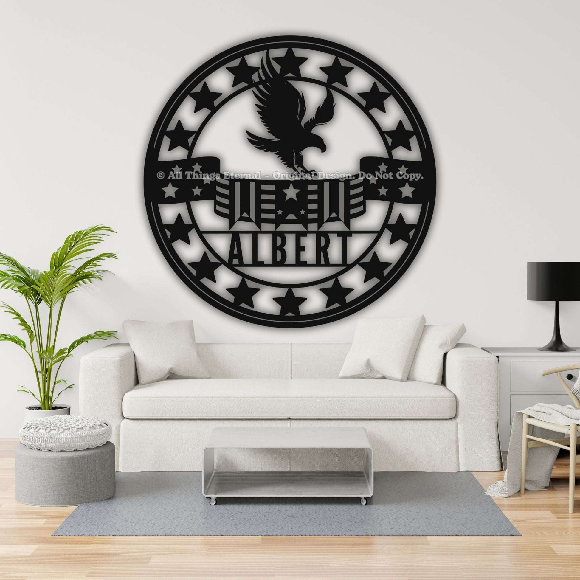 Custom Patriotic Metal Sign- Military Gifts Decor