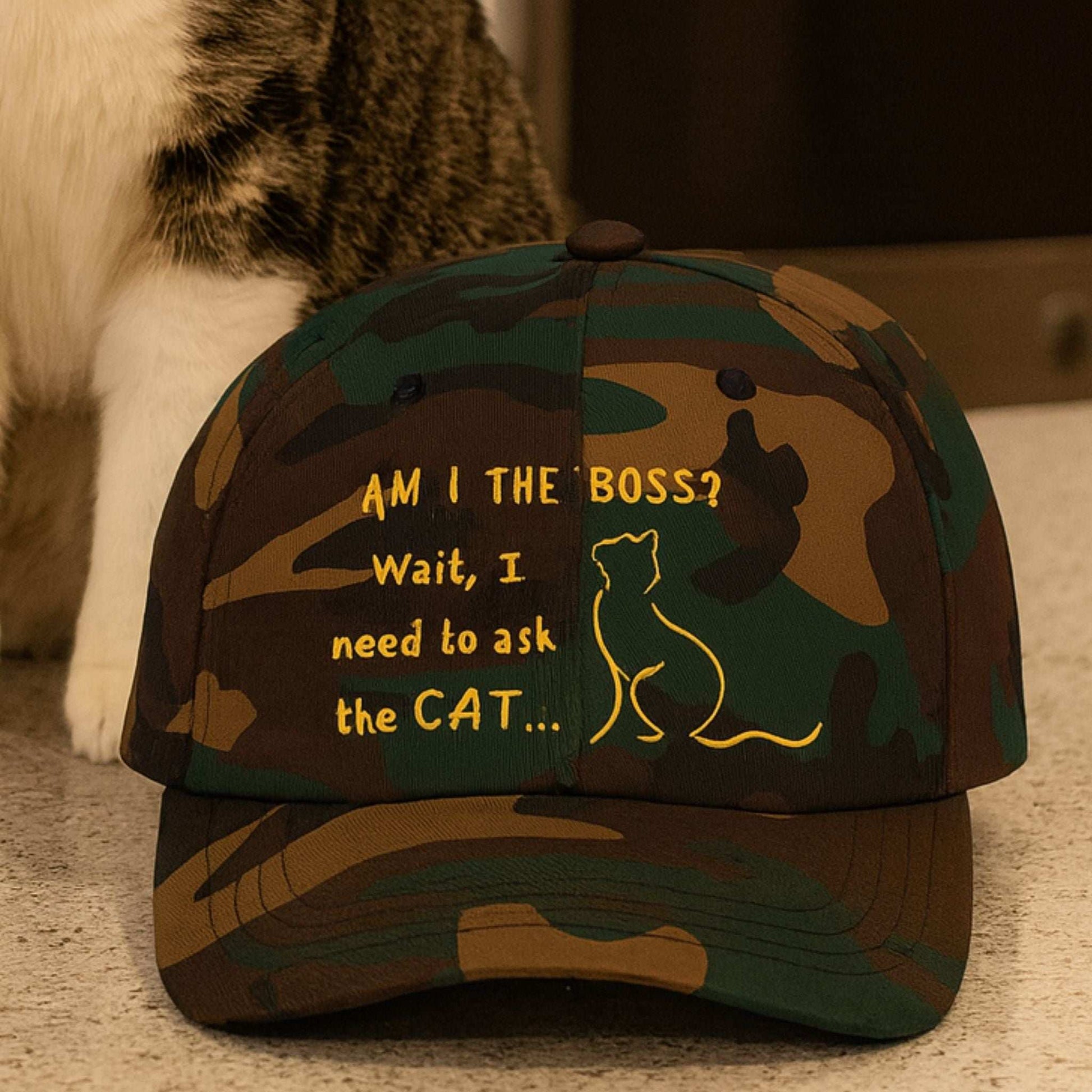 Funny Cat Owner Baseball Cap - Embroidered Hat For Cat Lovers