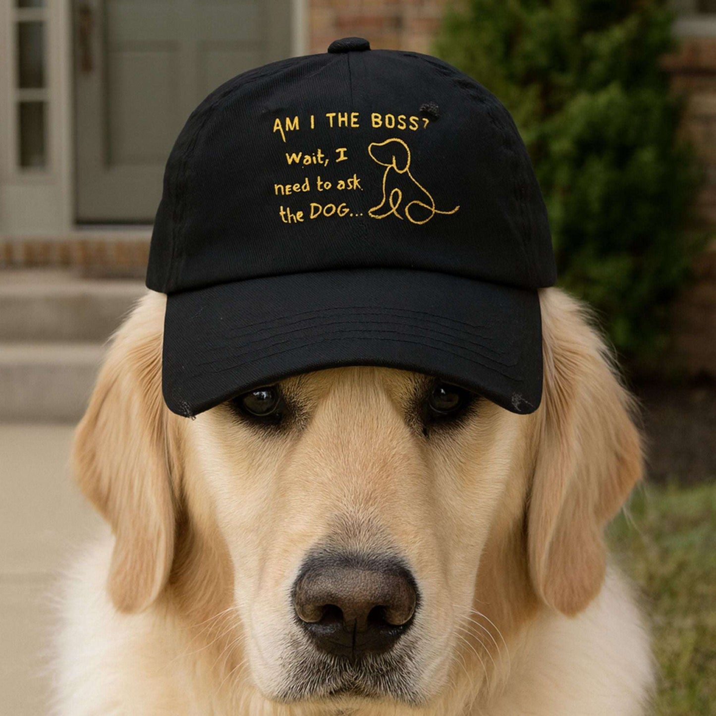 Funny Dog Owner Distressed Baseball Cap - Embroidered Hat  For Dog Lovers