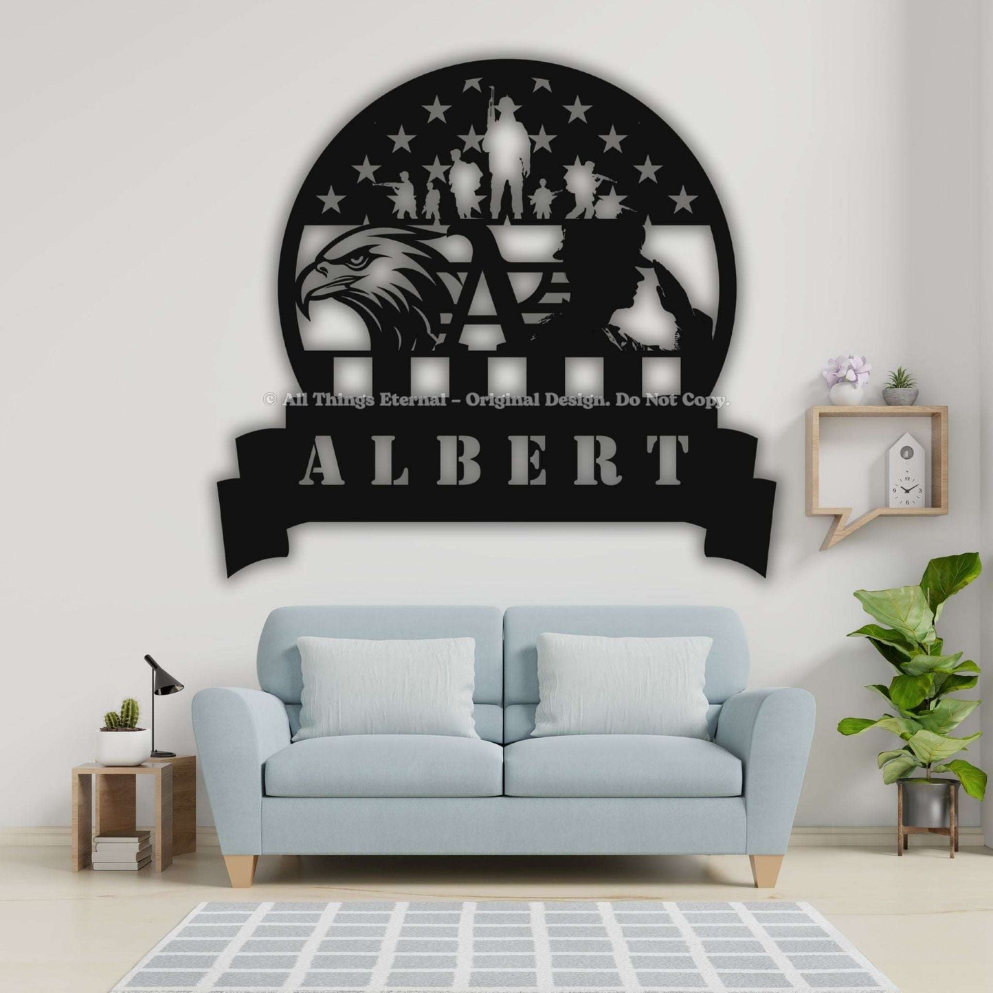 Personalized Wall Art – Independence Day Gifts for US Veterans