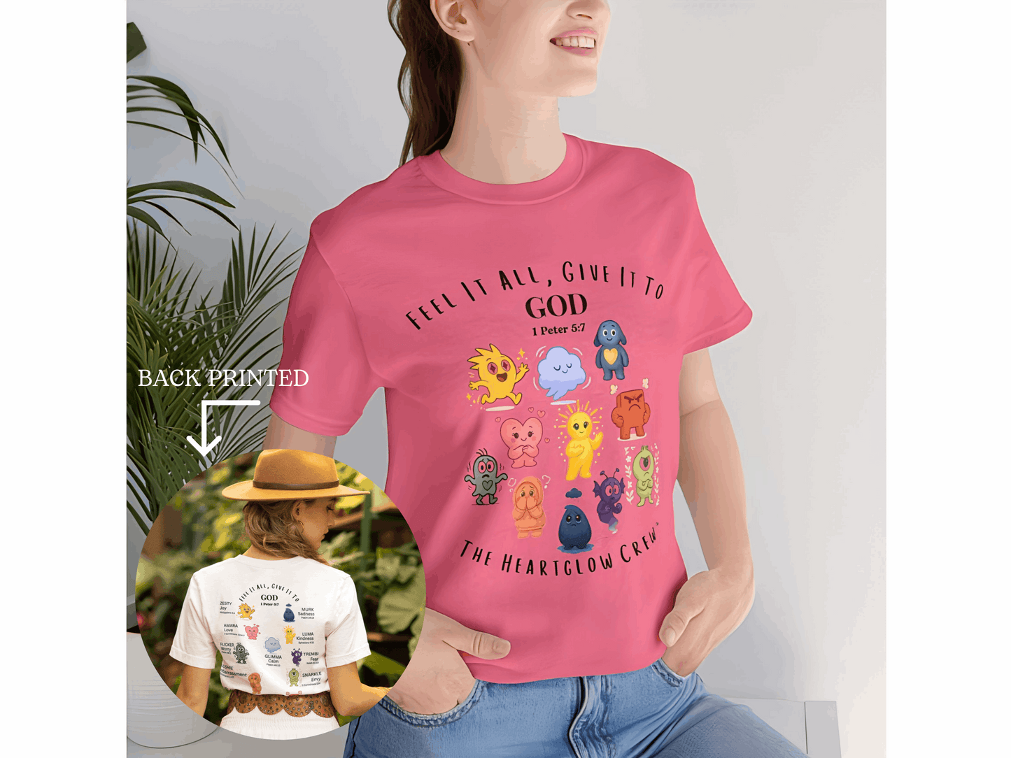 The Heartglow Crew™ Faith T-Shirt – Christian Emotional Characters Tee for Kids, Teens & Adults