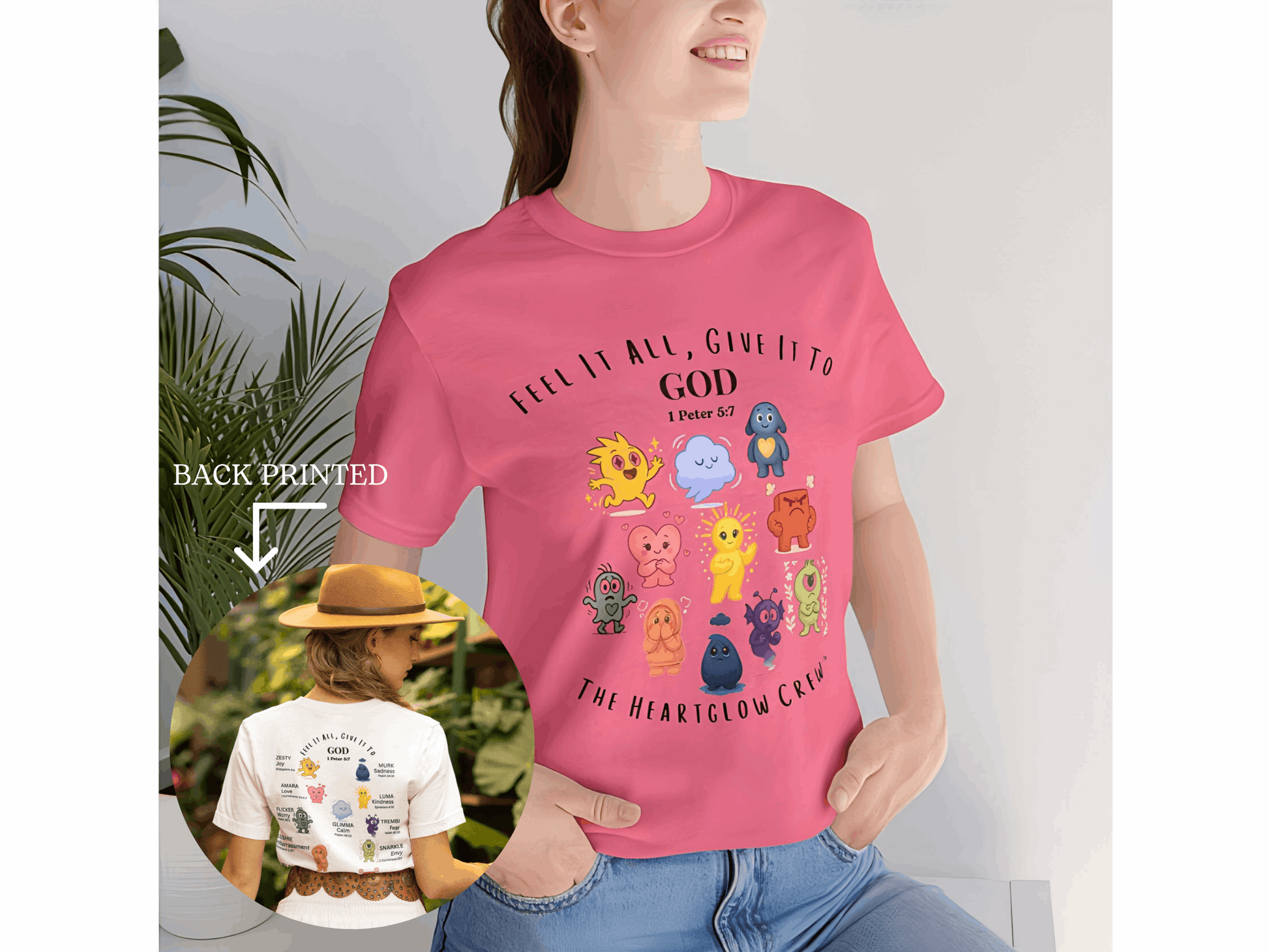 The Heartglow Crew™ Faith T-Shirt – Christian Emotional Characters Tee for Kids, Teens & Adults