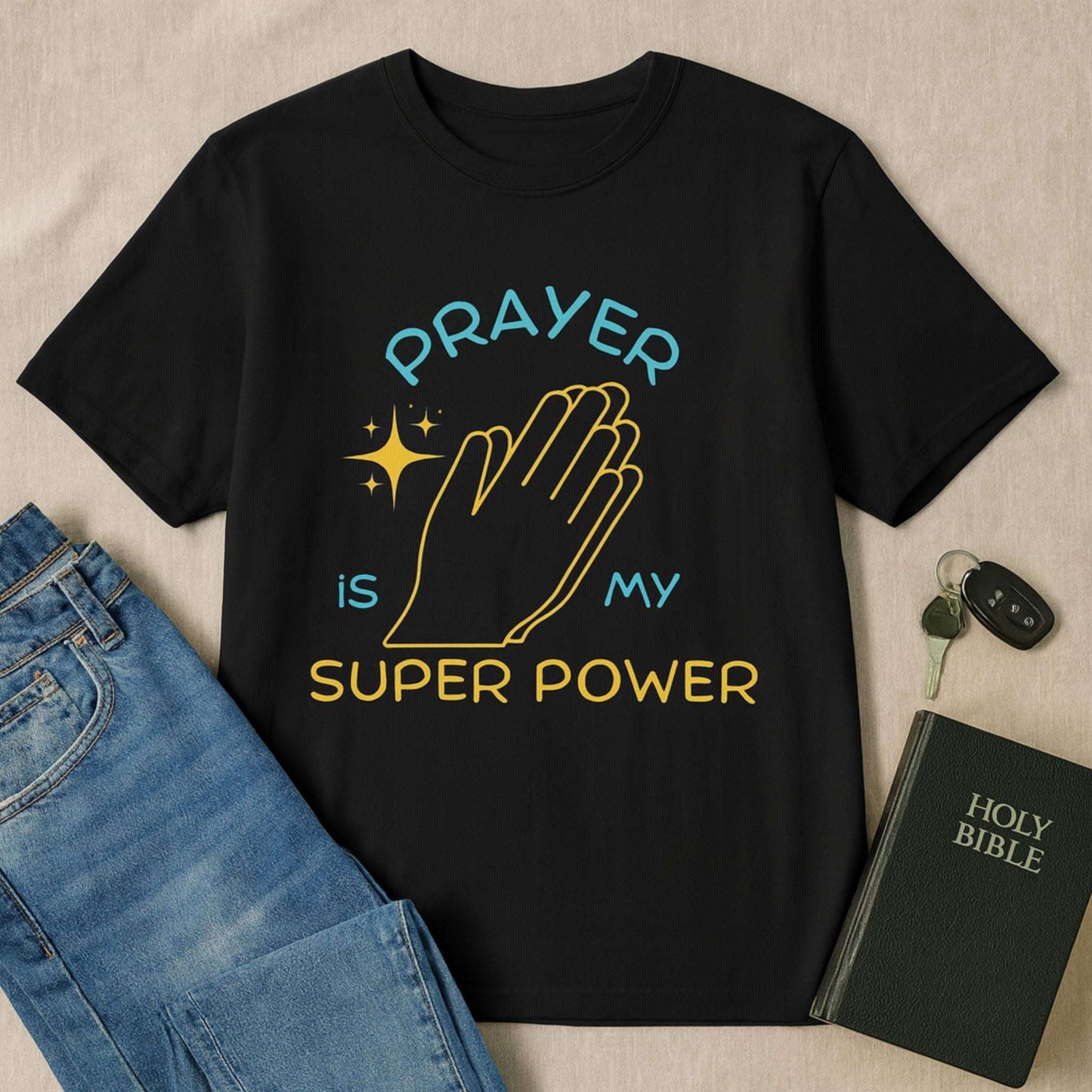 Prayer Is My Super Power T-Shirt – Unisex Christian Faith Tee