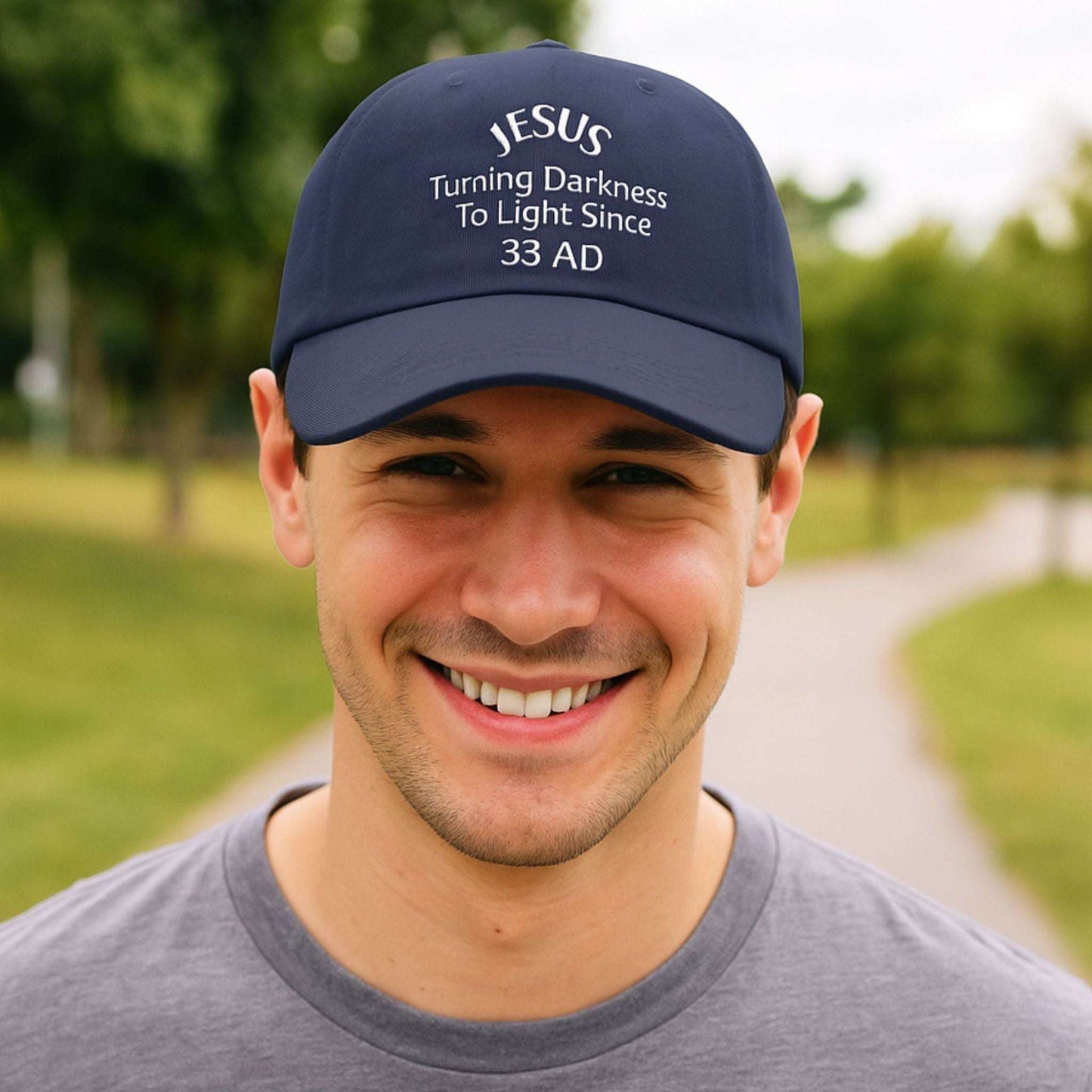 Jesus 33 AD Embroidered Dad Baseball Cap - Religious Gift for Men and Women