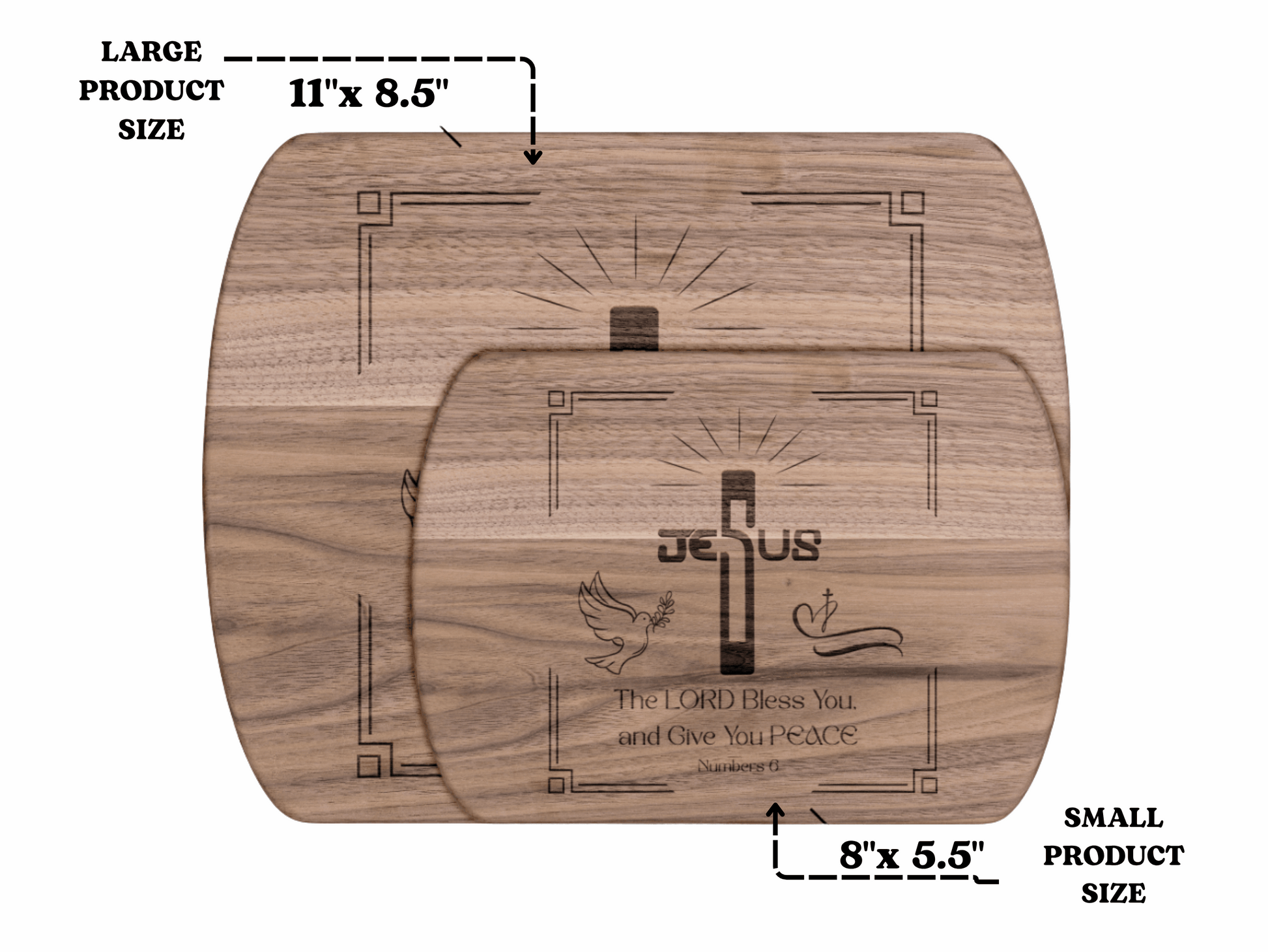 Beautiful Christian Cutting Board- Religious Gift for Housewarming, Wedding, or Pastor