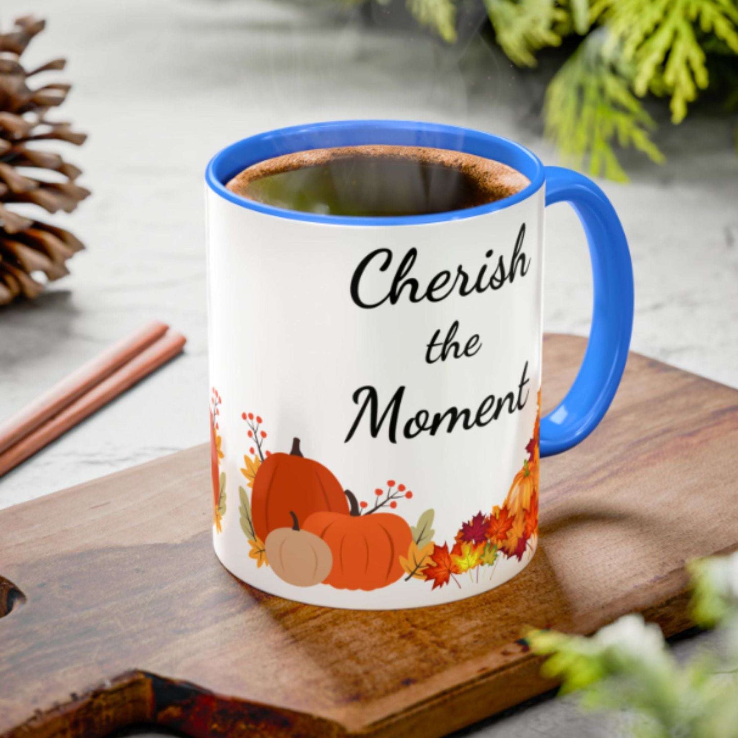 Thanksgiving Pumpkin Coffee Mug – Inspirational Fall Gift for Coffee Lovers