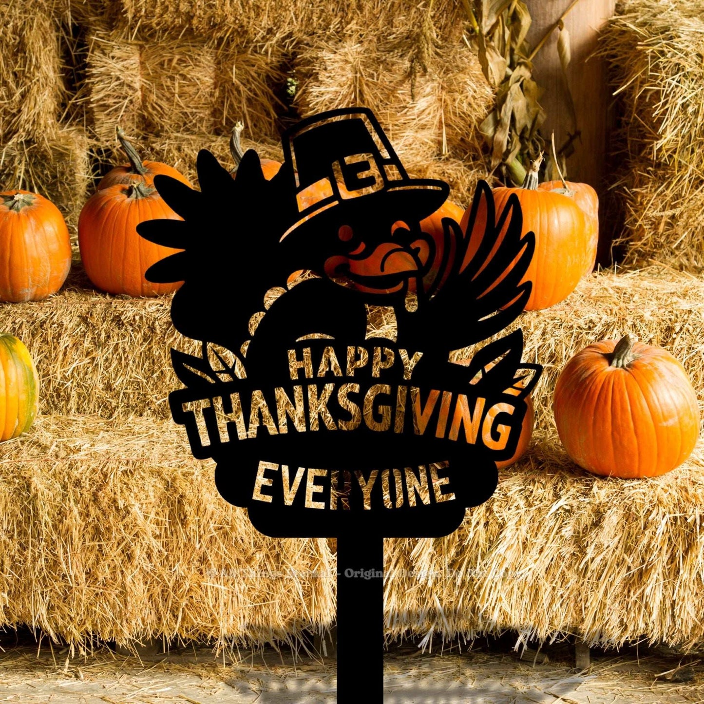 Thanksgiving Metal Yard Sign - Custom Autumn Porch Sign