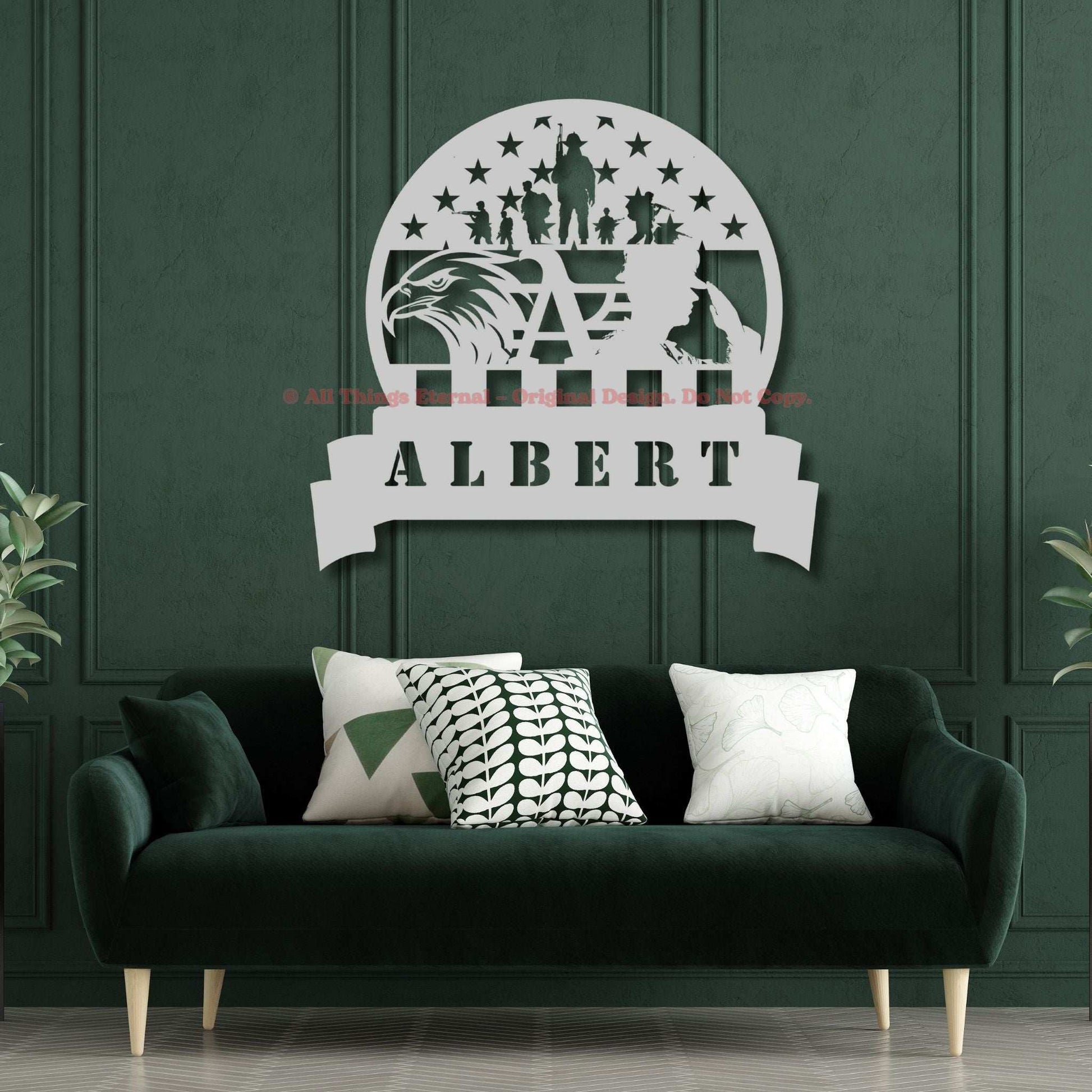 Personalized Wall Art – Independence Day Gifts for US Veterans