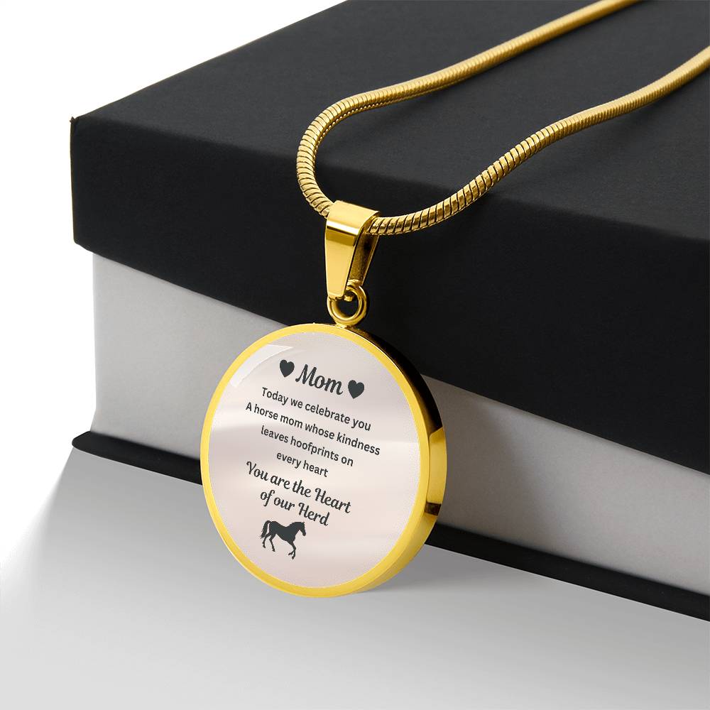 Horse Mom Necklace Gift – Heart Of Our Herd Jewelry for Mother’s Day