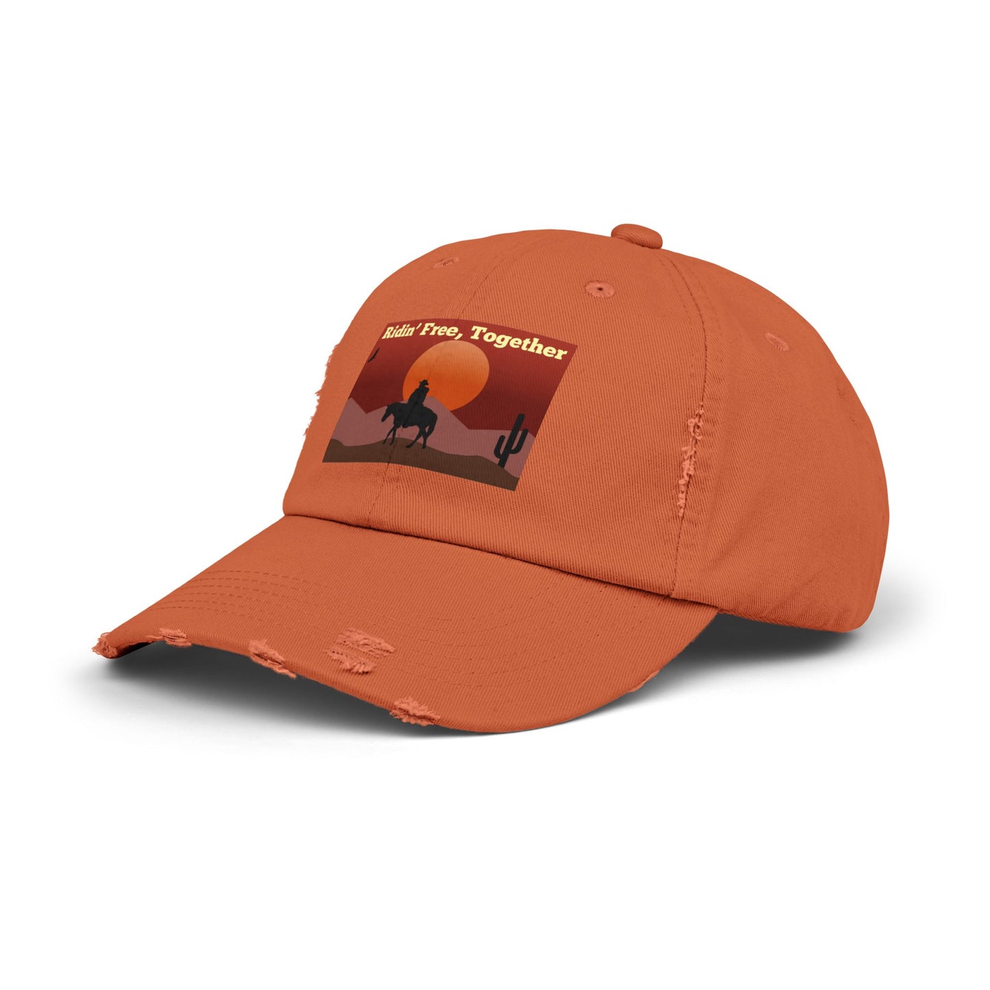 Ridin' Free Together Distressed Vintage Horse Cap
