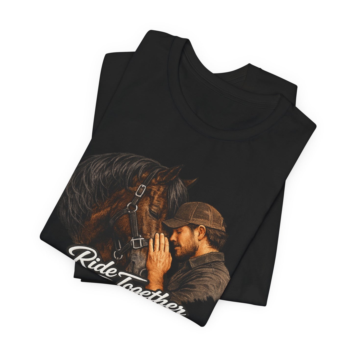 Personalized Ride Together Horse T-shirt for Men