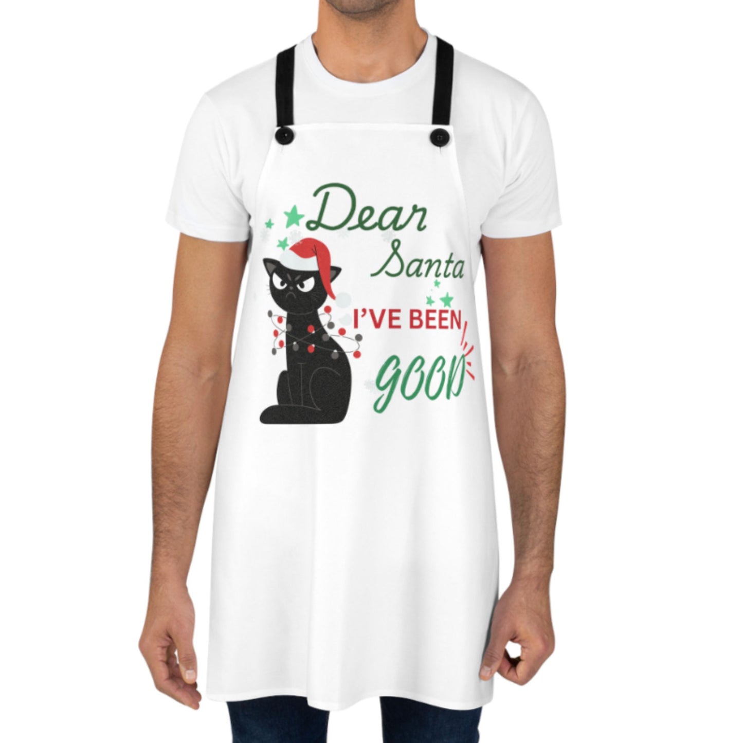 Funny Cat "I've Been Good" Christmas Apron | Cooking Gift for Cat Lovers
