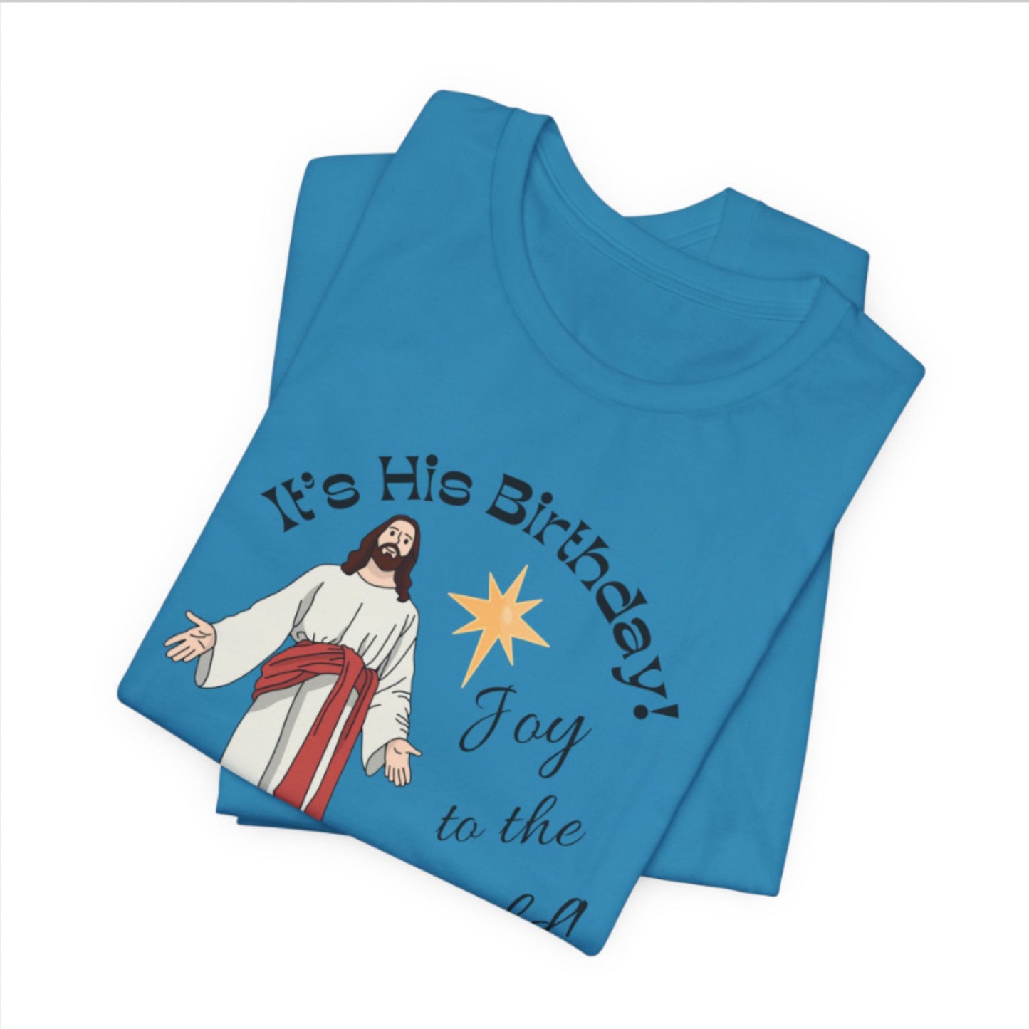 Joy To The World Christian Christmas T-Shirt | Jesus Birthday Tee