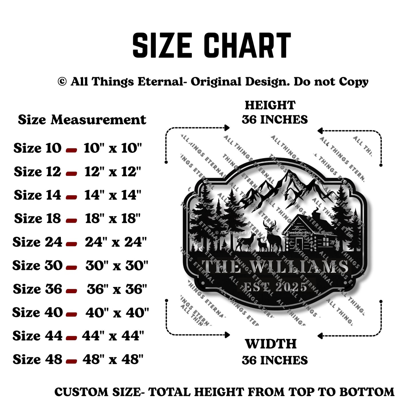 Custom Deer Family Metal Sign – Personalized Rustic Farmhouse Art