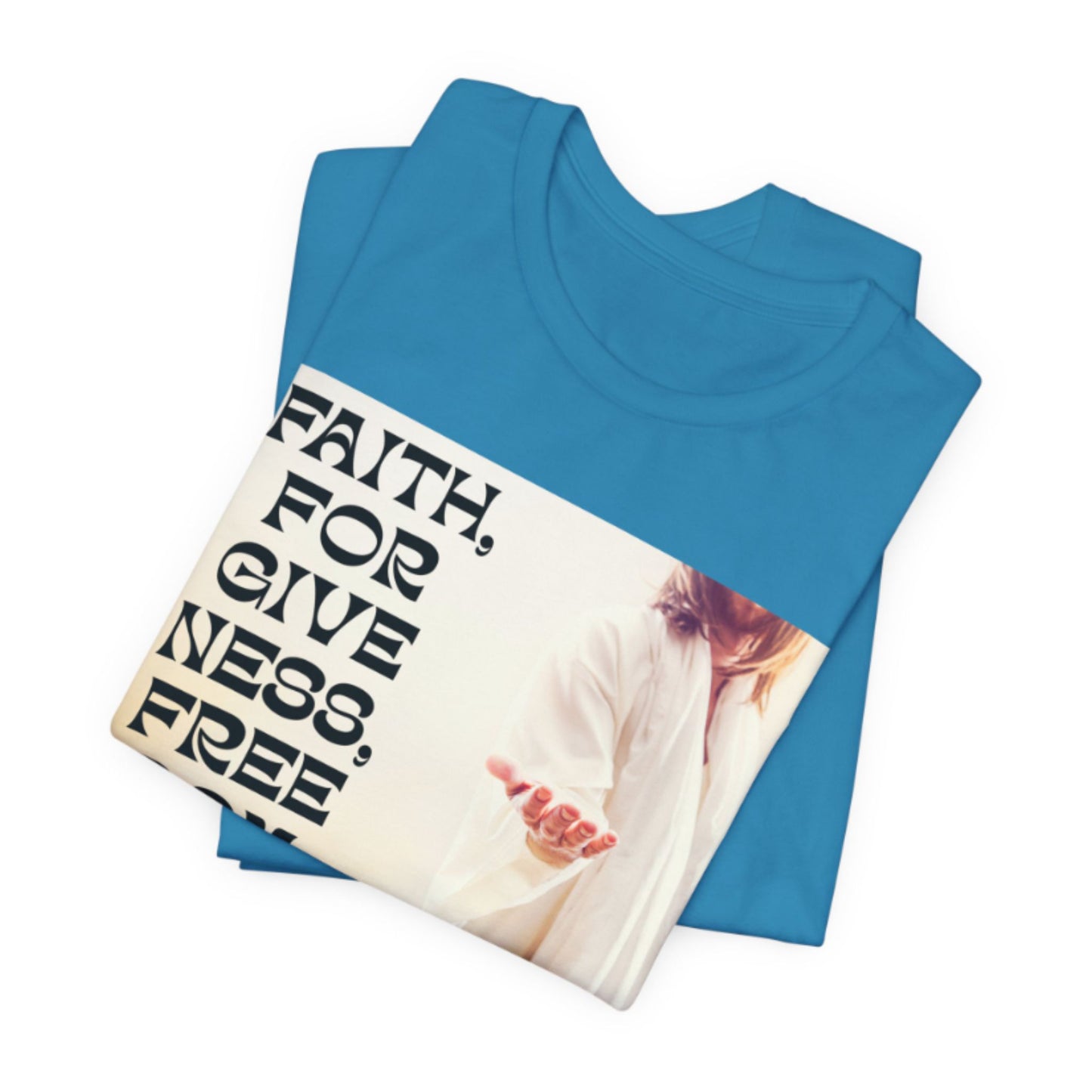 Faith Christmas T-Shirt – Christian Holiday Tee with Jesus Graphic