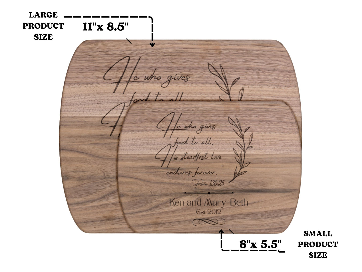 Personalized Christian Cutting Board- Custom Family Name  Faith-Based Kitchen Decor
