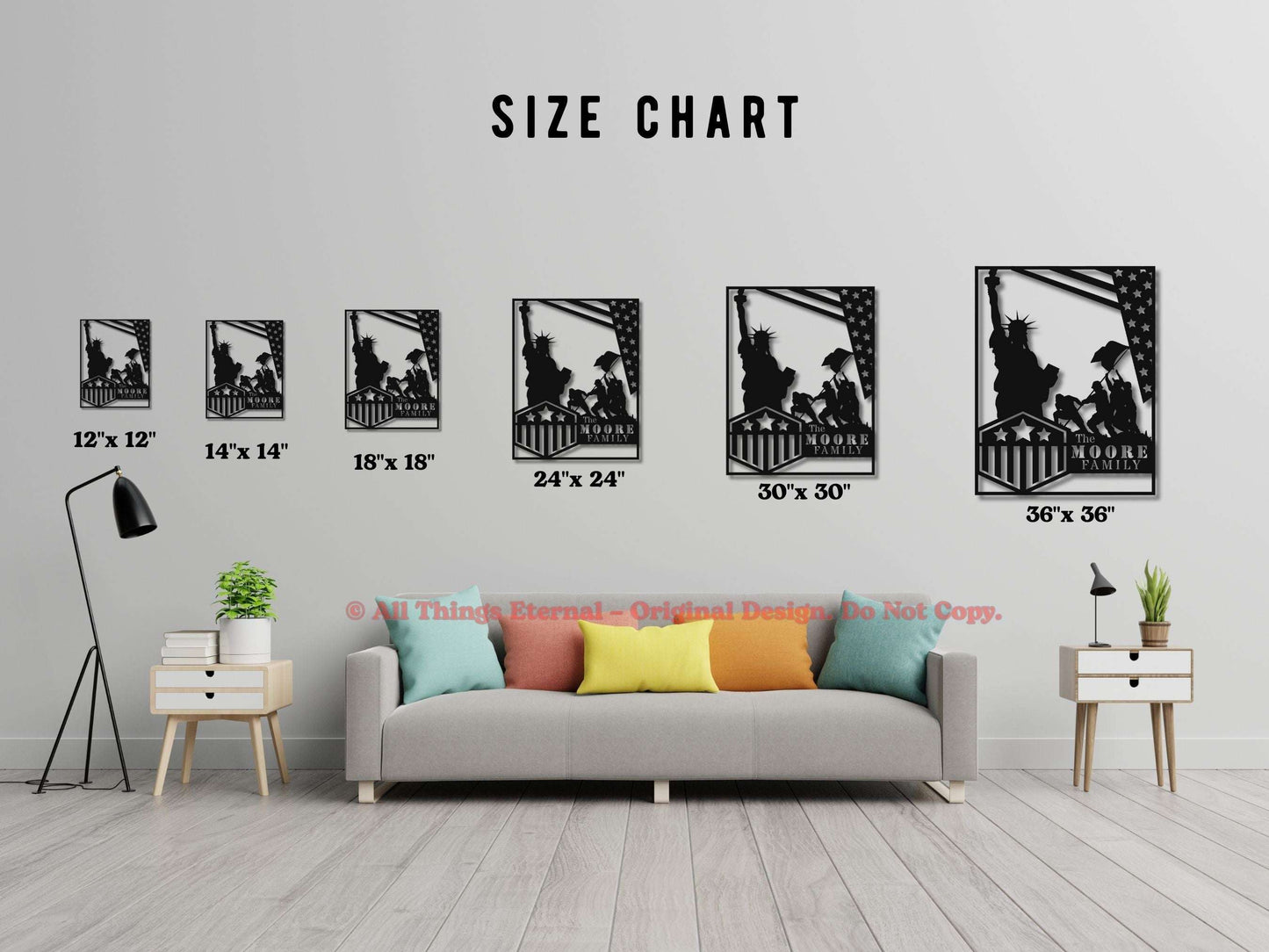 Custom Patriotic Metal Sign - Independence Day Gift for Veterans