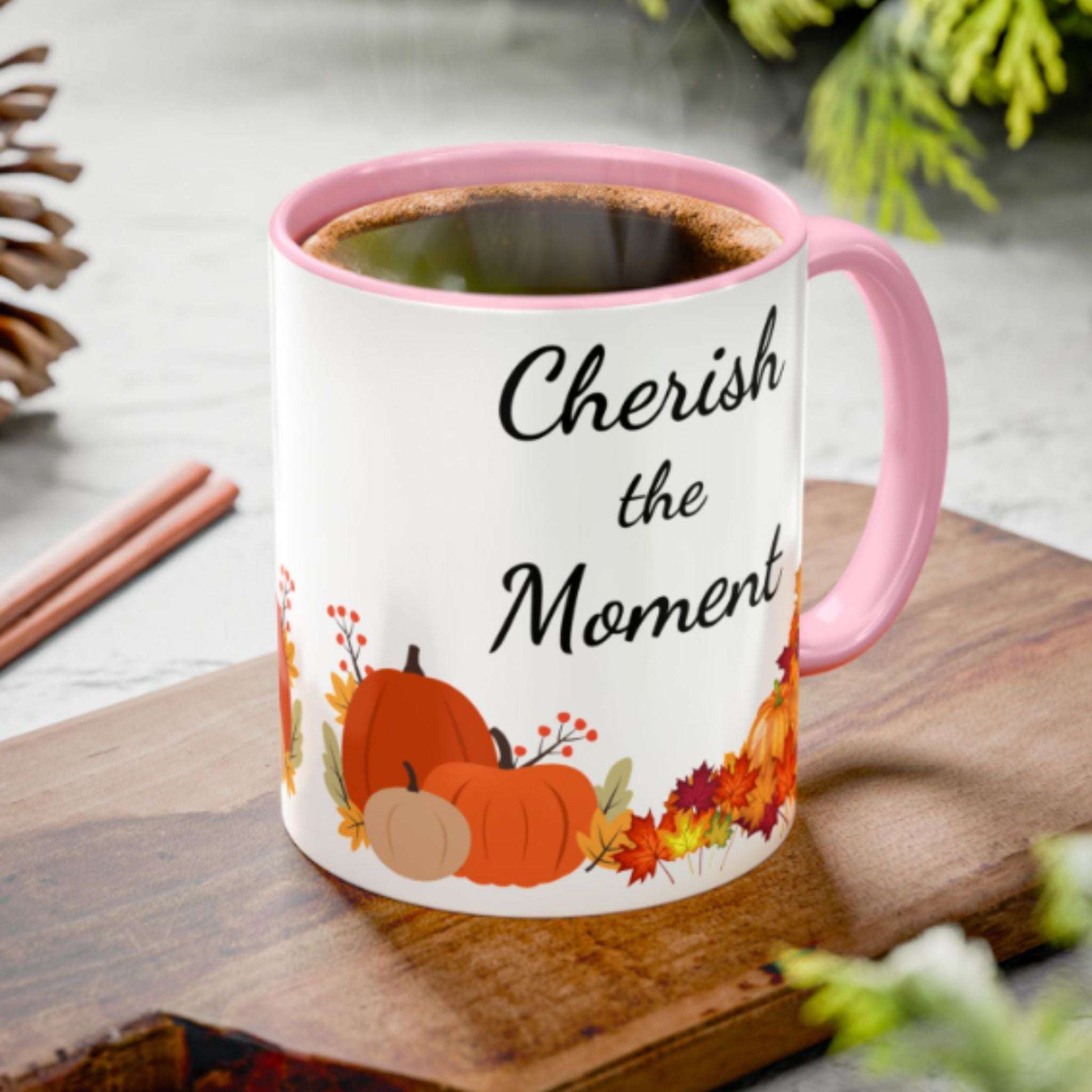 Thanksgiving Pumpkin Coffee Mug – Inspirational Fall Gift for Coffee Lovers