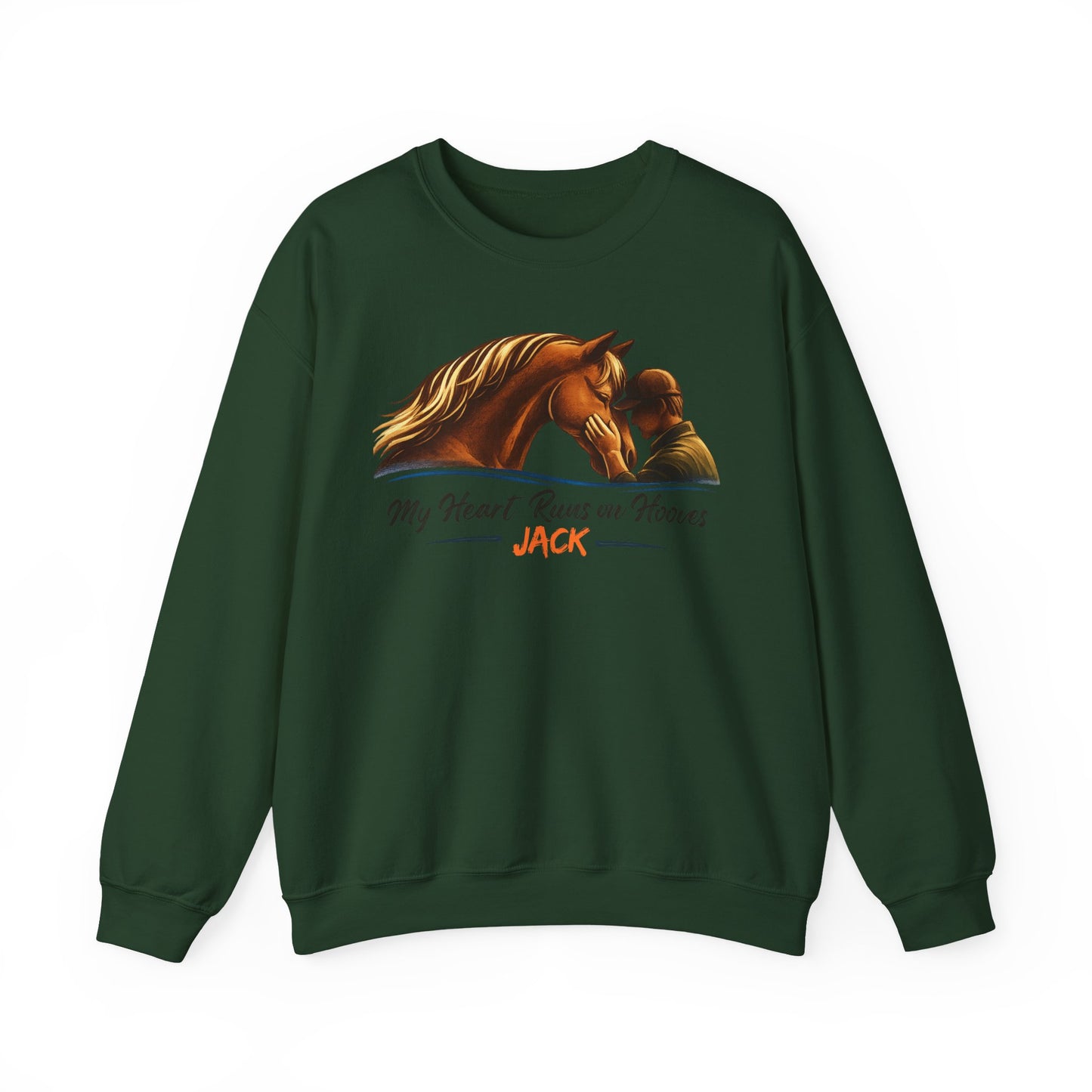 Personalized My Heart Runs on Hooves Sweatshirt for Men