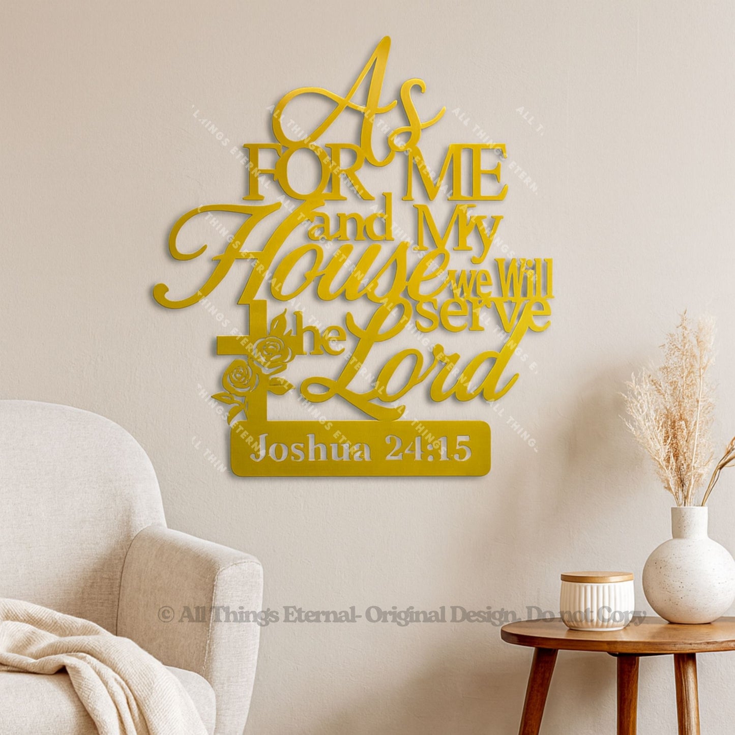 Joshua 24:15 Wall Art | As for Me & My House We Will Serve the Lord