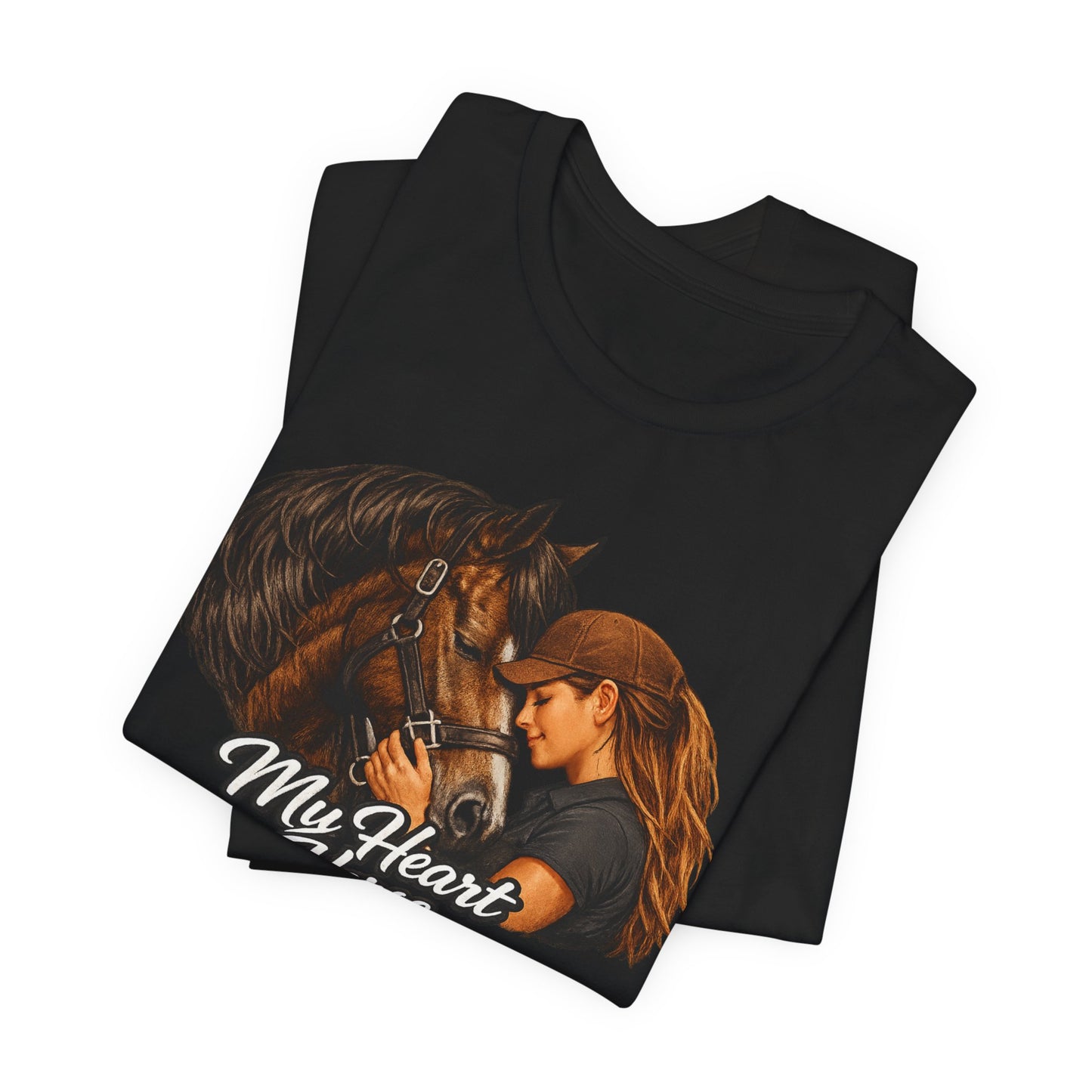 My Heart Horse Bella T-Shirt — Personalized Equestrian Tee