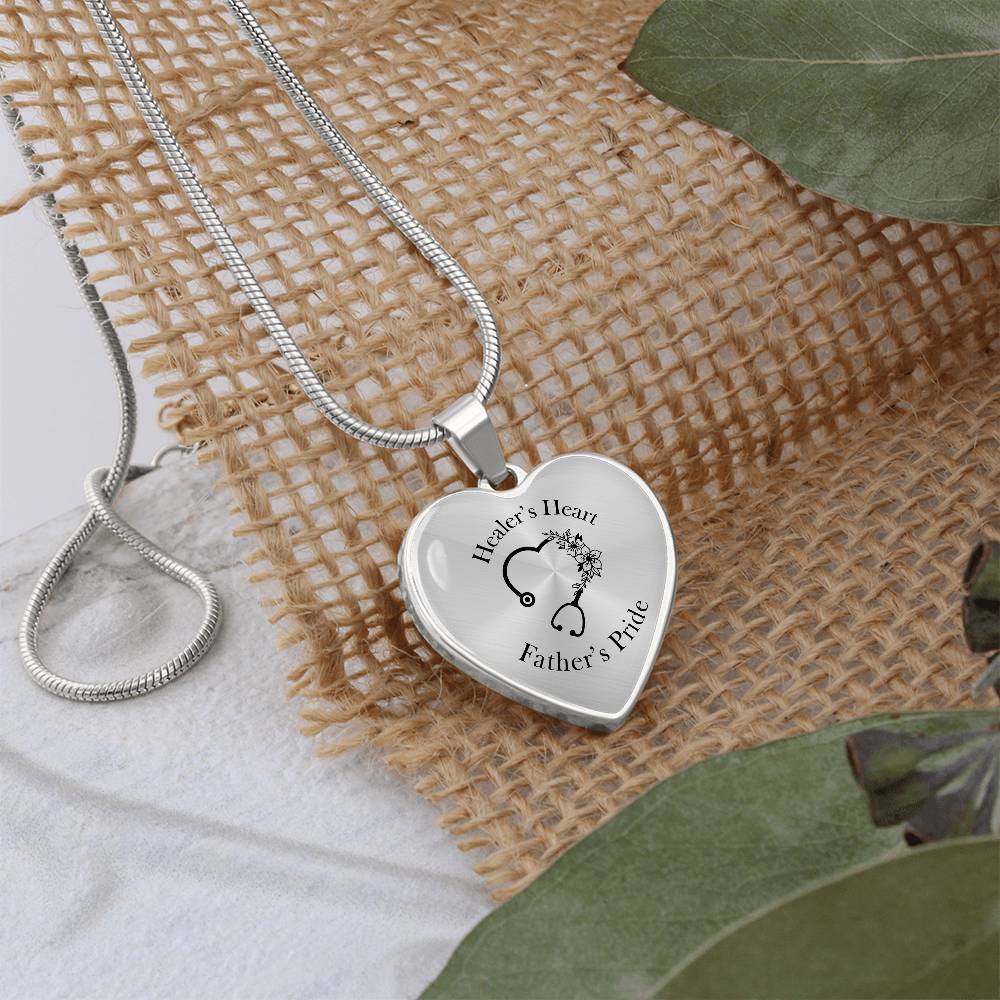 Healer’s Heart Father’s Pride Necklace – Isaiah 60:22 Heart Pendant Gift