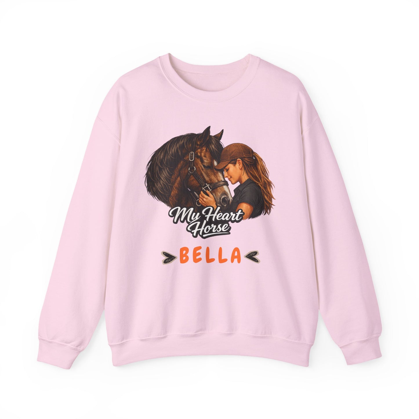 My Heart Horse Personalized Crewneck Sweatshirt for Women