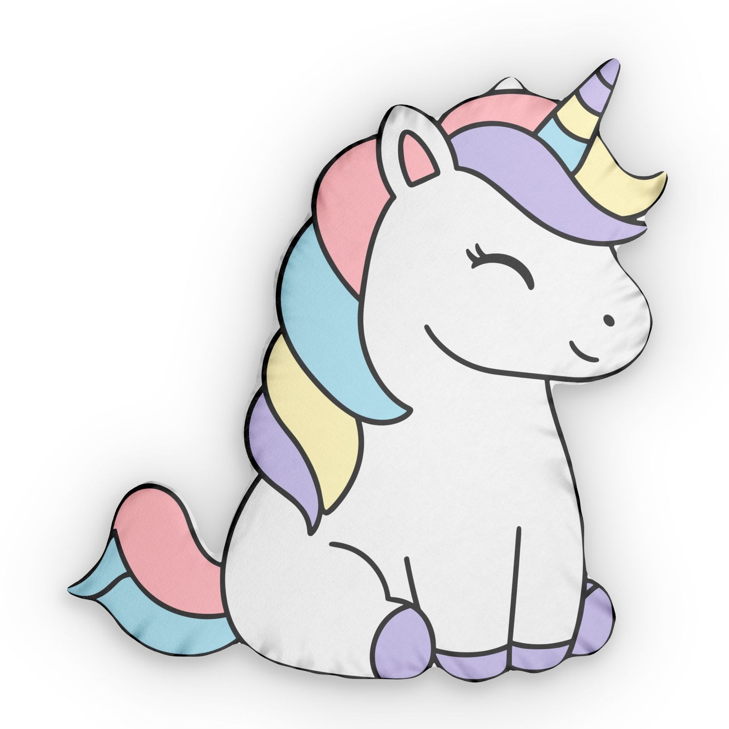 Rainbow Magical Unicorn Shaped Pillow | Cute Unicorn Pillow