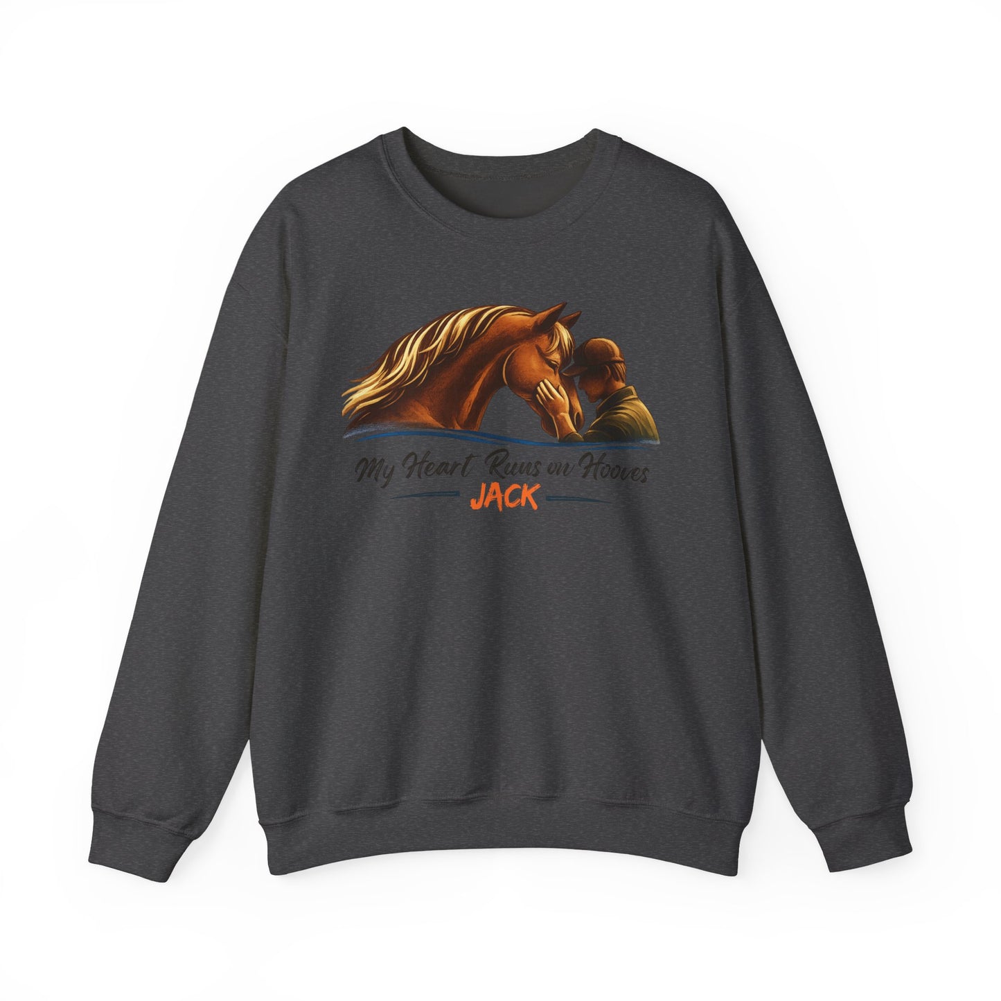 Personalized My Heart Runs on Hooves Sweatshirt for Men