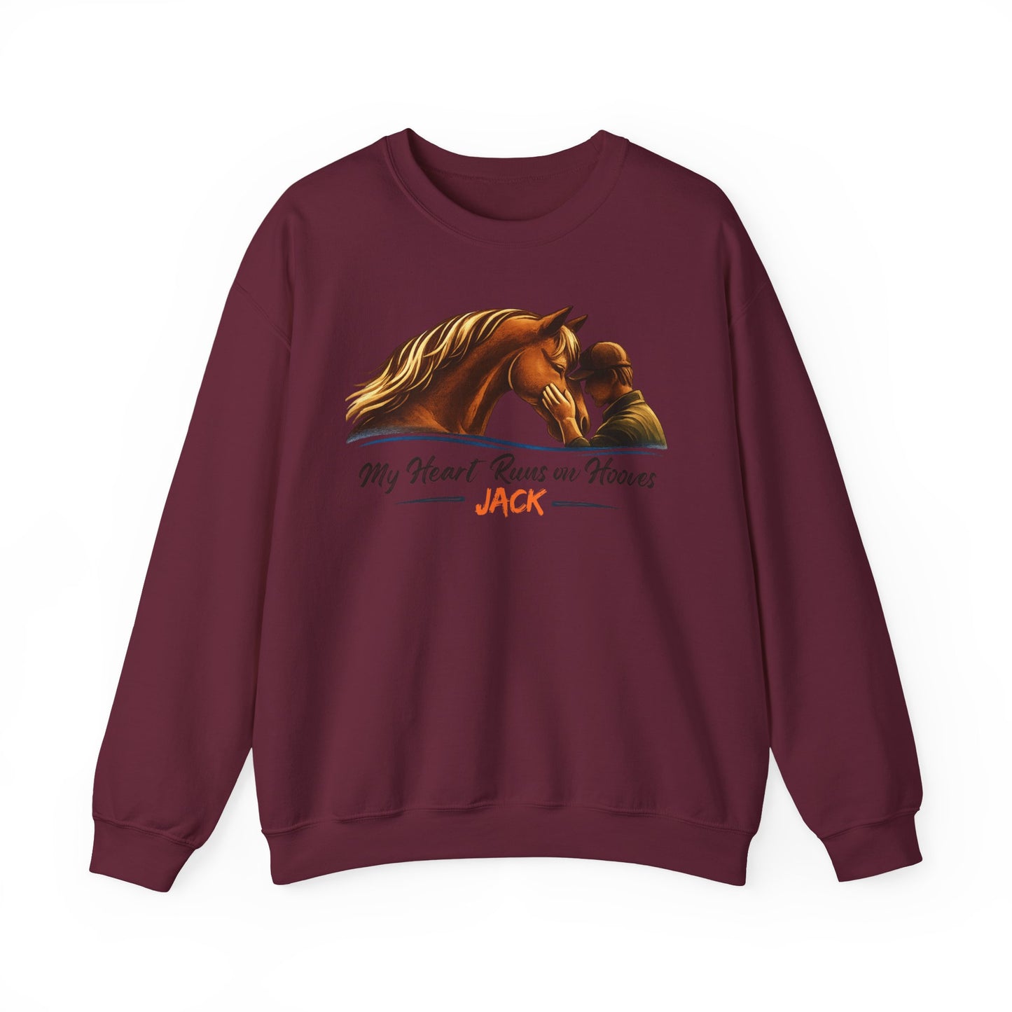 Personalized My Heart Runs on Hooves Sweatshirt for Men