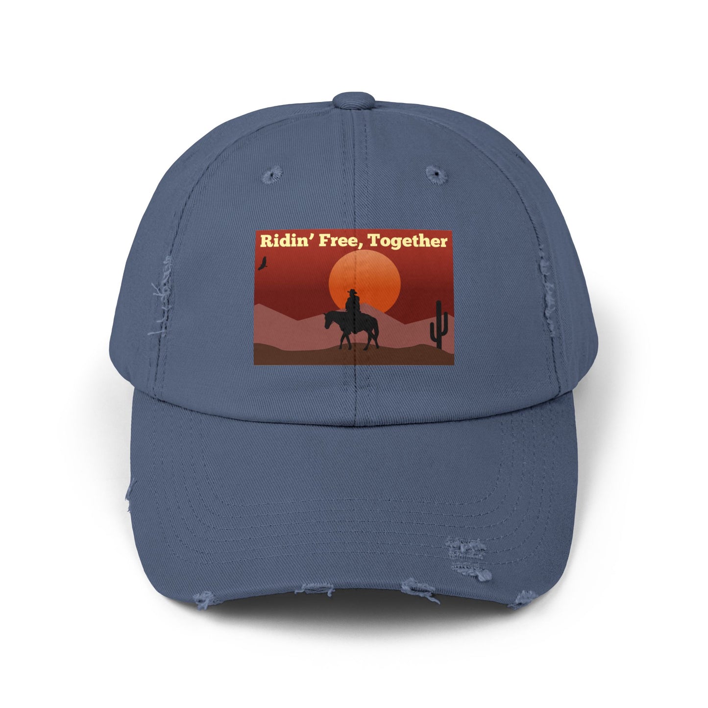 Ridin' Free Together Distressed Vintage Horse Cap