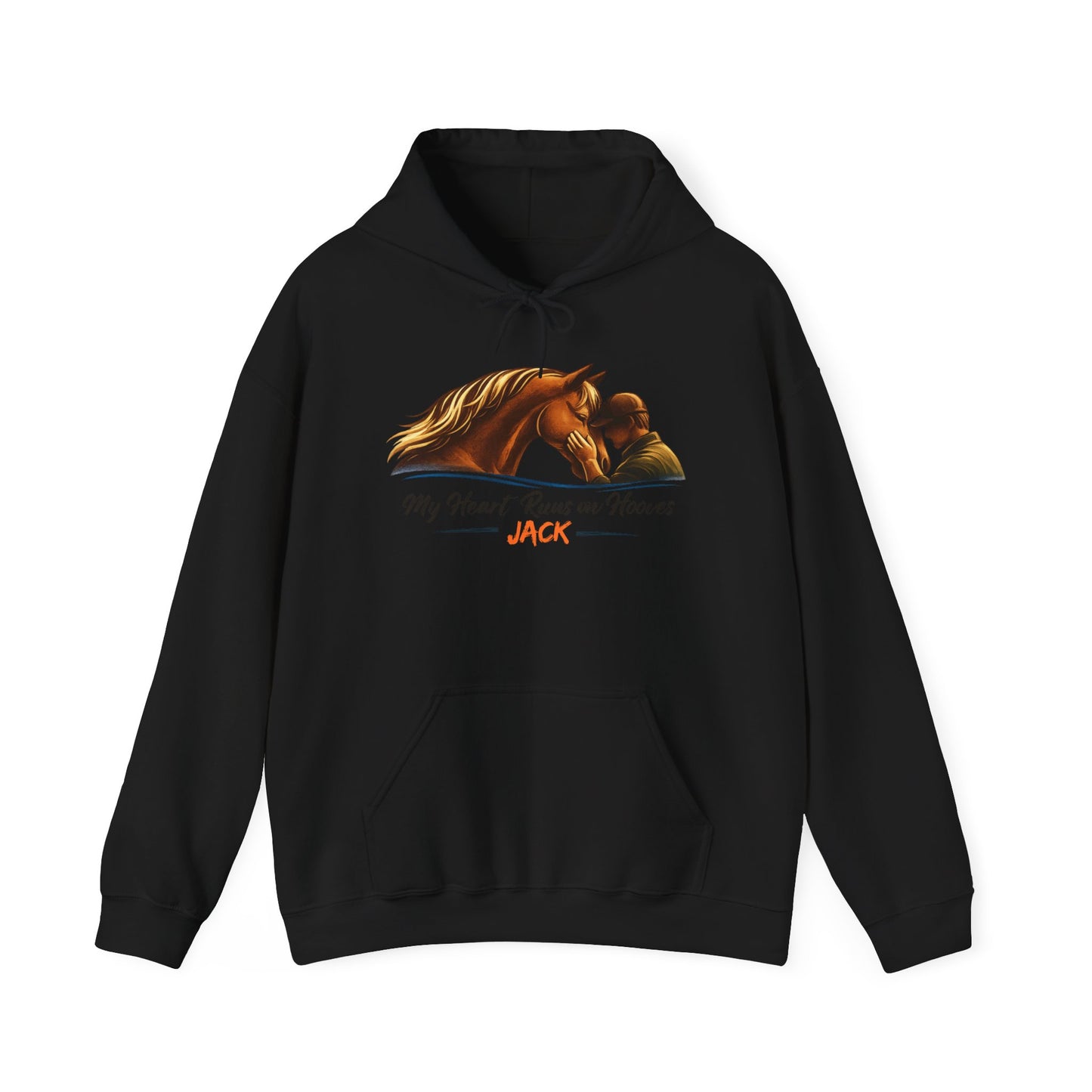 Personalized My Heart Runs on Hooves Hoodie for Men
