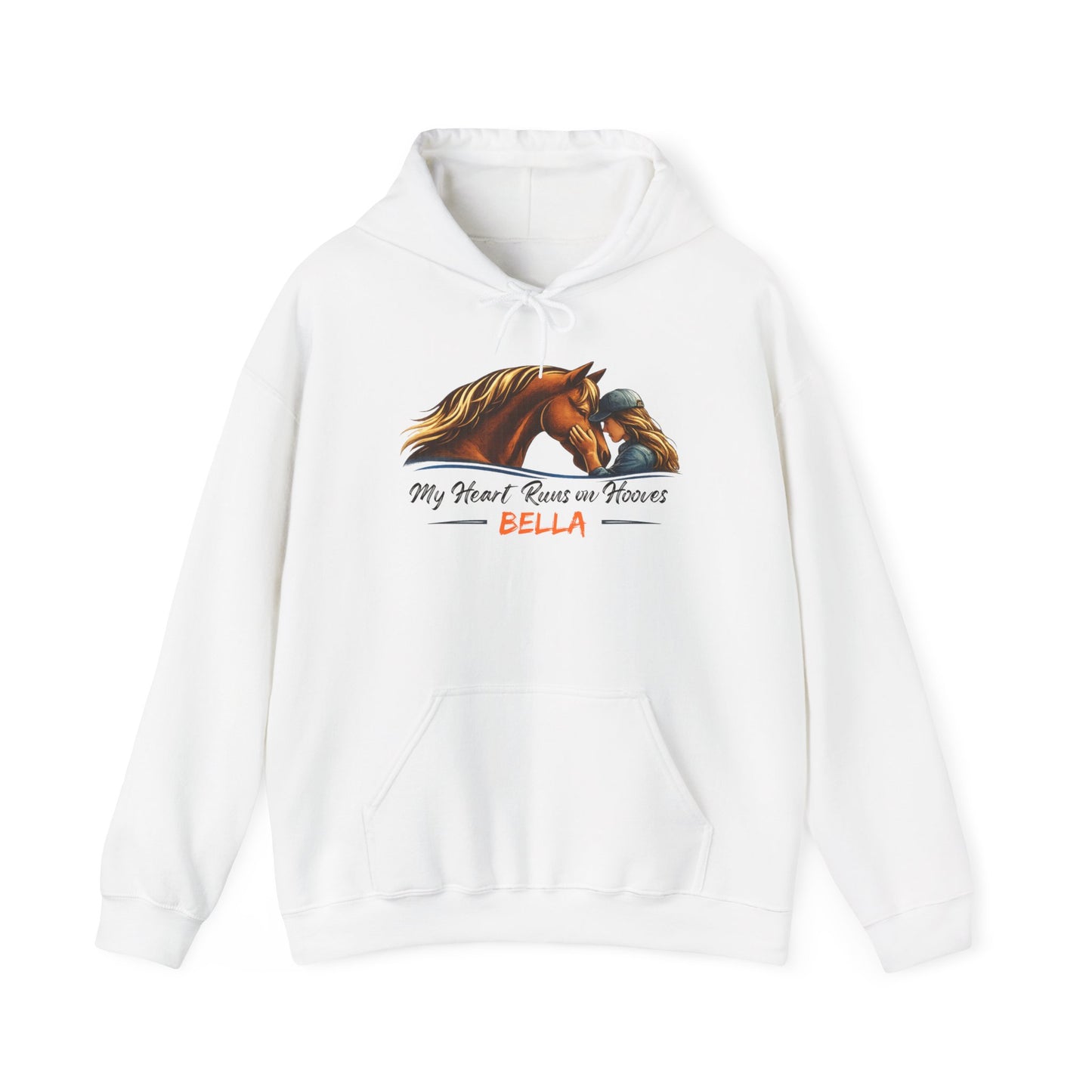 Personalized My Heart Runs on Hooves Hoodie for Women