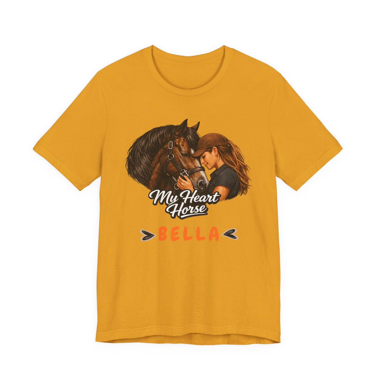 My Heart Horse Bella T-Shirt — Personalized Equestrian Tee